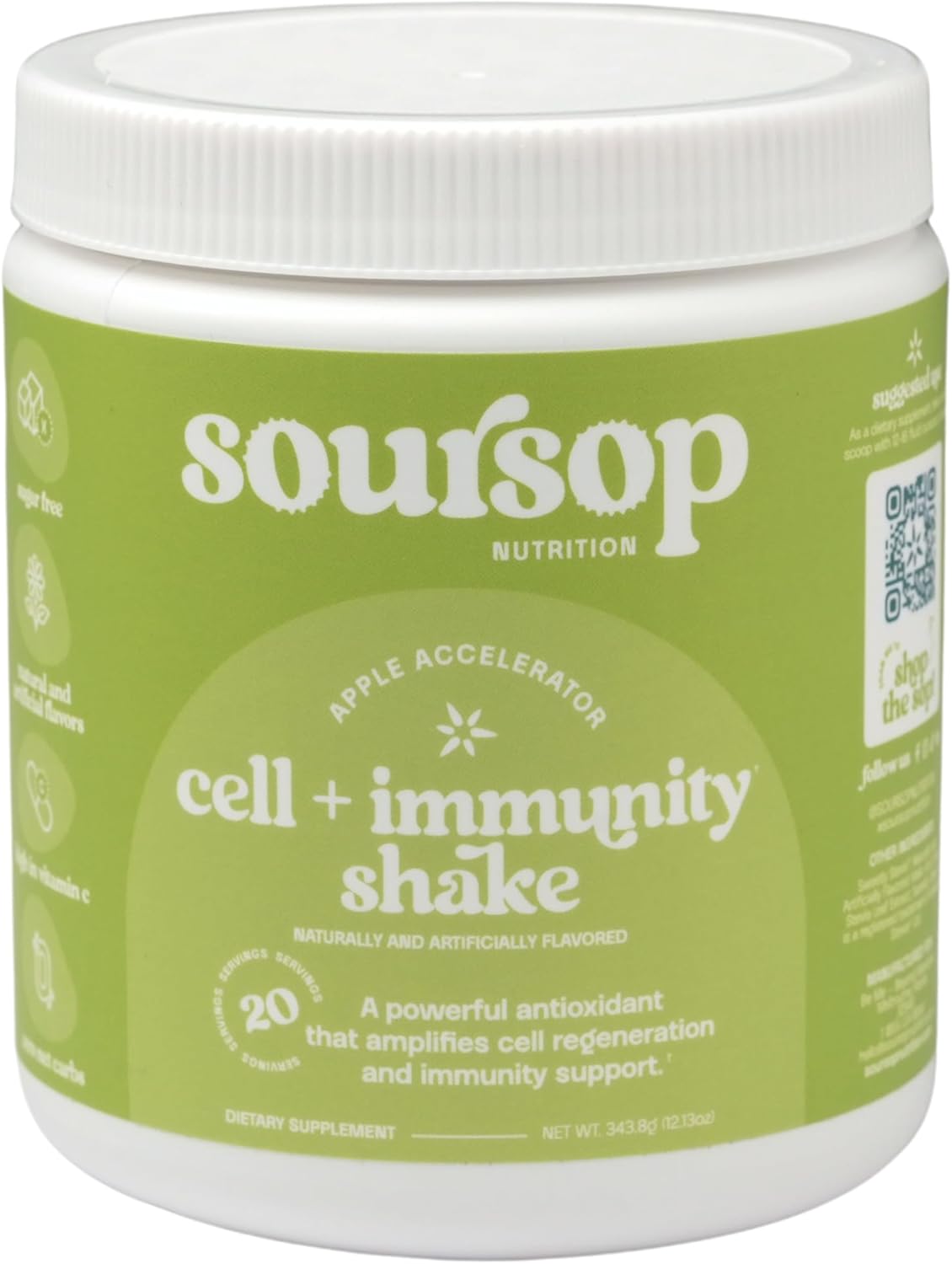 Soursop Nutrition Gummies & Shake Bundle for Cell Health and Immunity Boost with Apple Accelerator