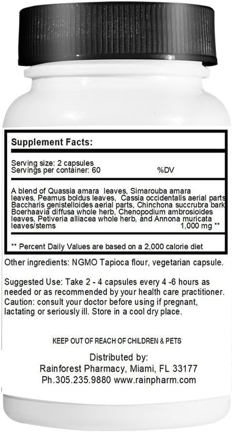 Sovob Rainforest A-P 120 Vegetarian Capsules - Natural 650 mg Supplement for Overall Wellness