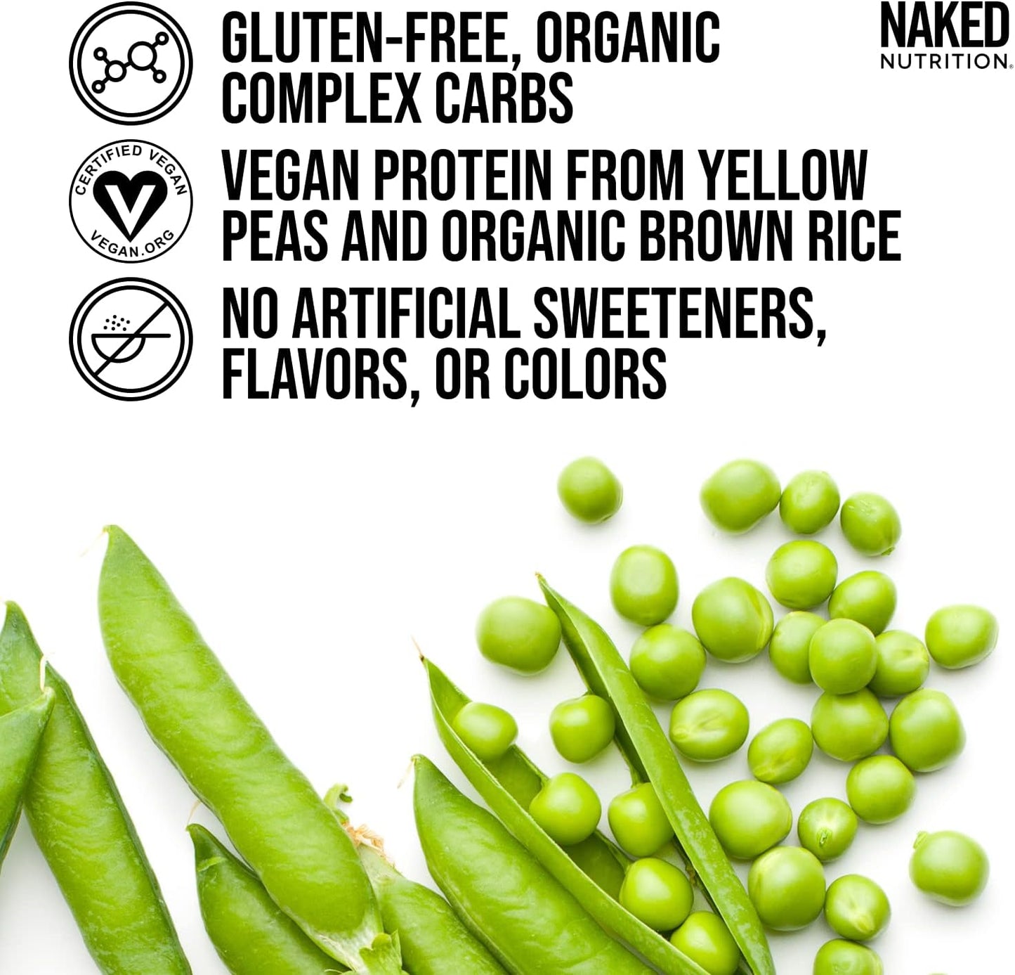 Soy-Free Chocolate Vegan Protein Bundle: 8LB Naked Mass Protein and Naked Creatine