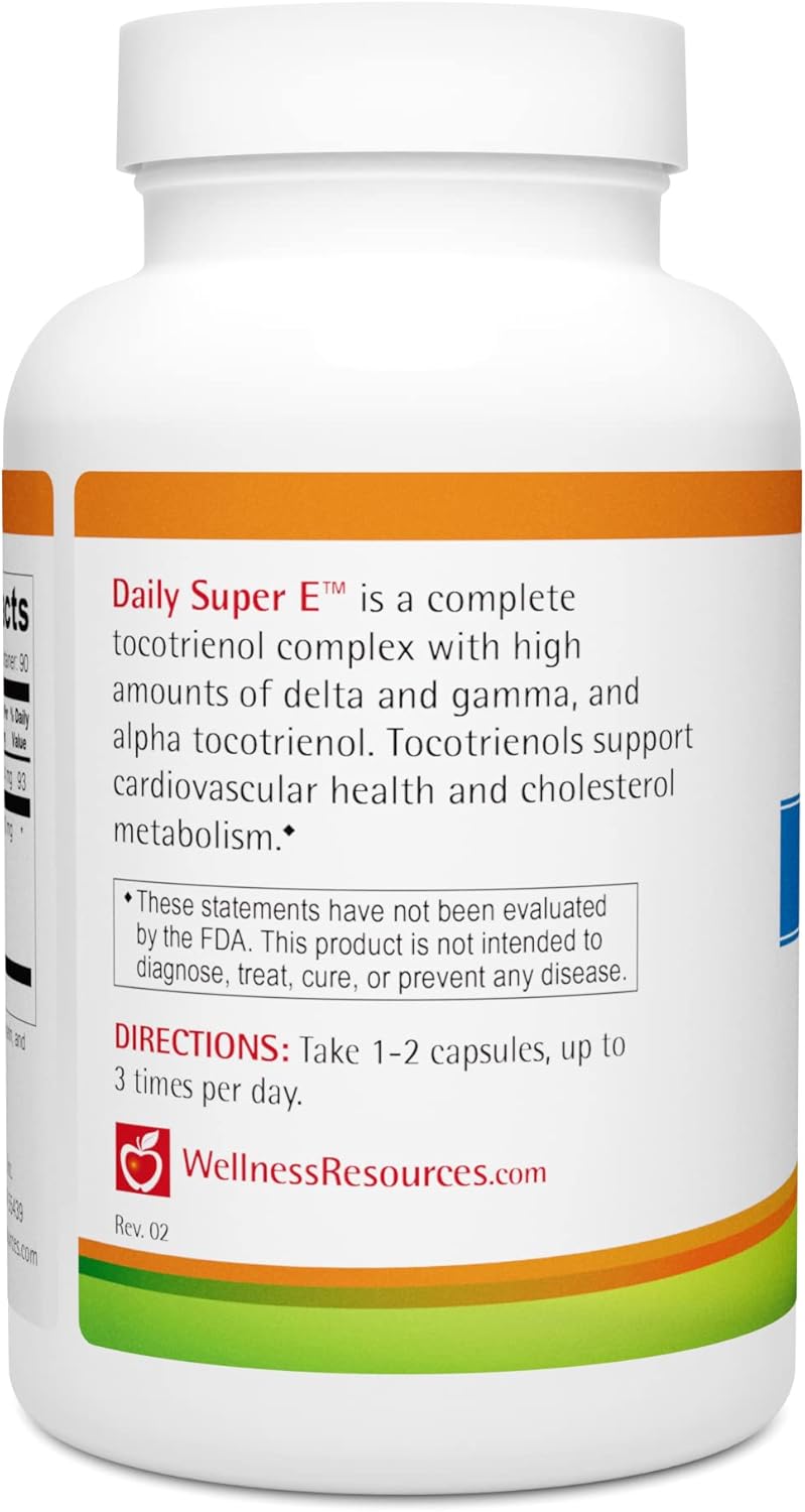 Soy-Free Full Spectrum Tocotrienol Vitamin E Complex with Antioxidant Protection - 180 Capsules