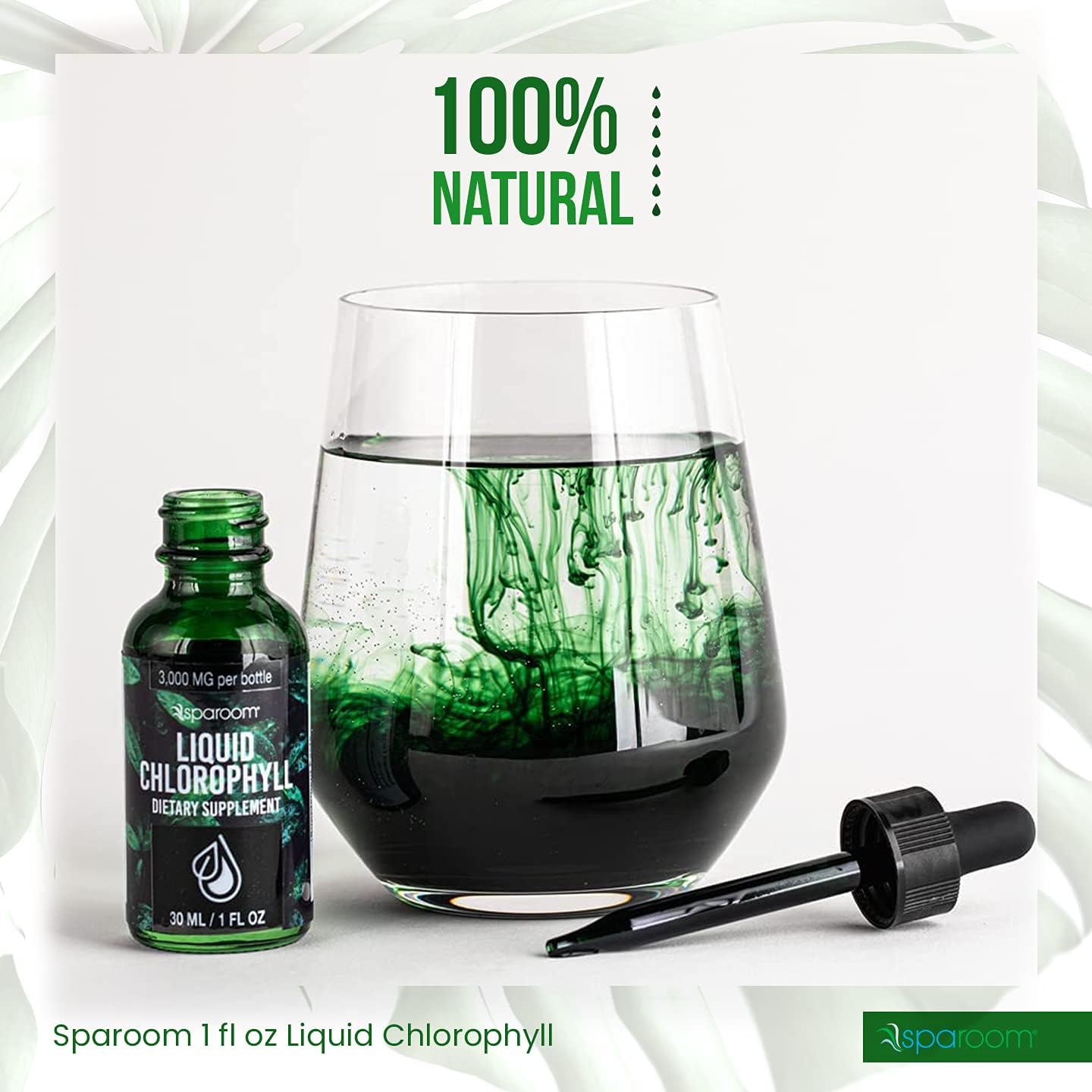 SpaRoom Liquid Chlorophyll Dietary Supplement for Enhanced Health & Wellness - 1 oz Bottle