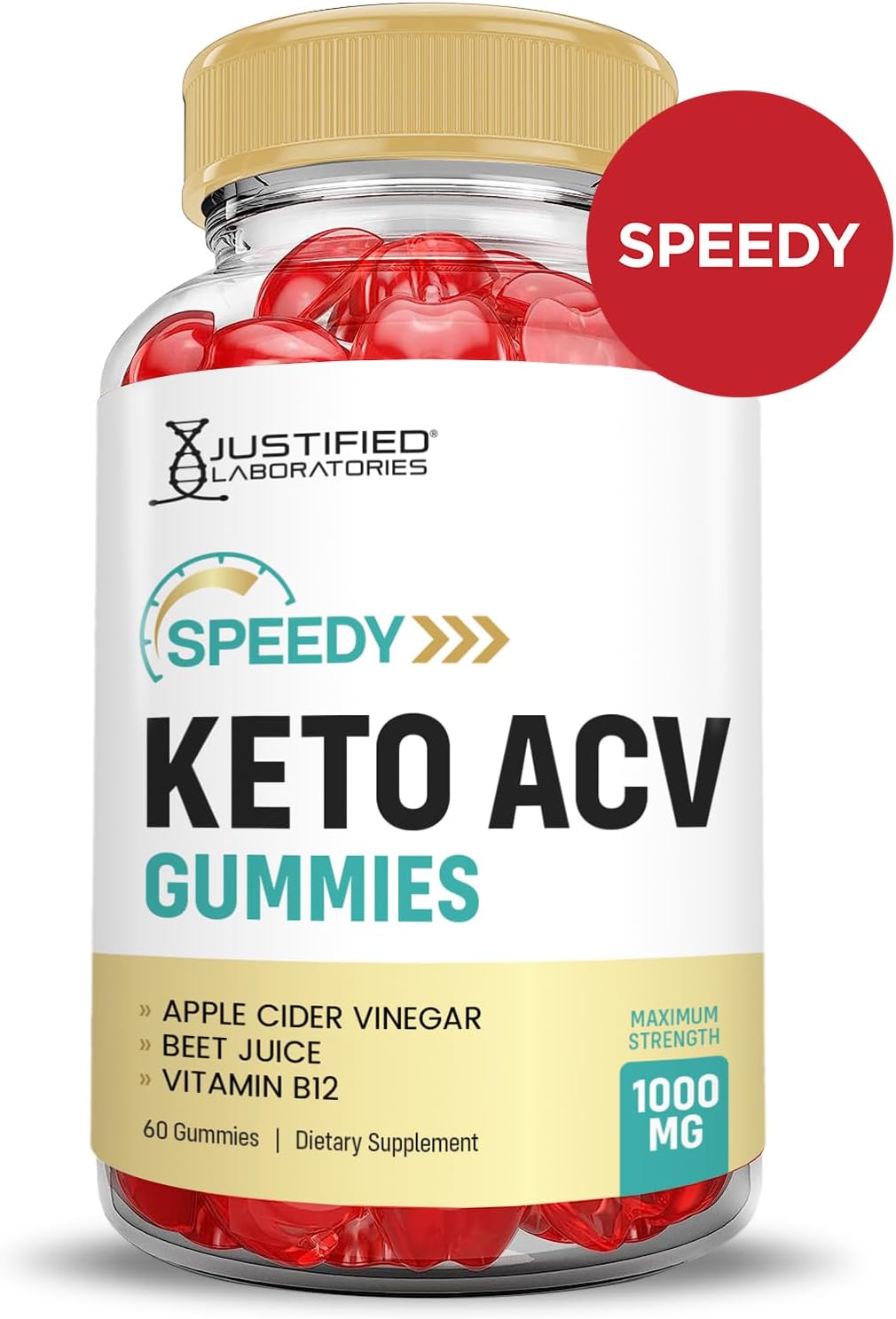 Speedy Keto ACV Gummies (2 Pack) - 1000MG Advanced Formula with Pomegranate Beet Juice Powder, B12 - Vegan Non GMO 120 Gummies