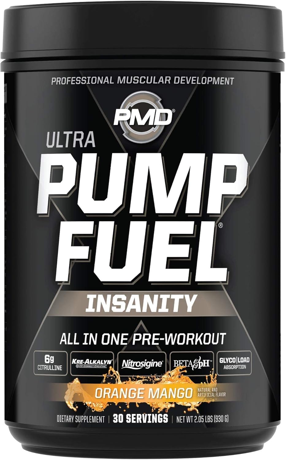 Sports Performance Bundle: PMD Sports Ultra Pump Fuel Insanity Pre Workout + CG5 Premium Creatine and L-Glutamine Powder