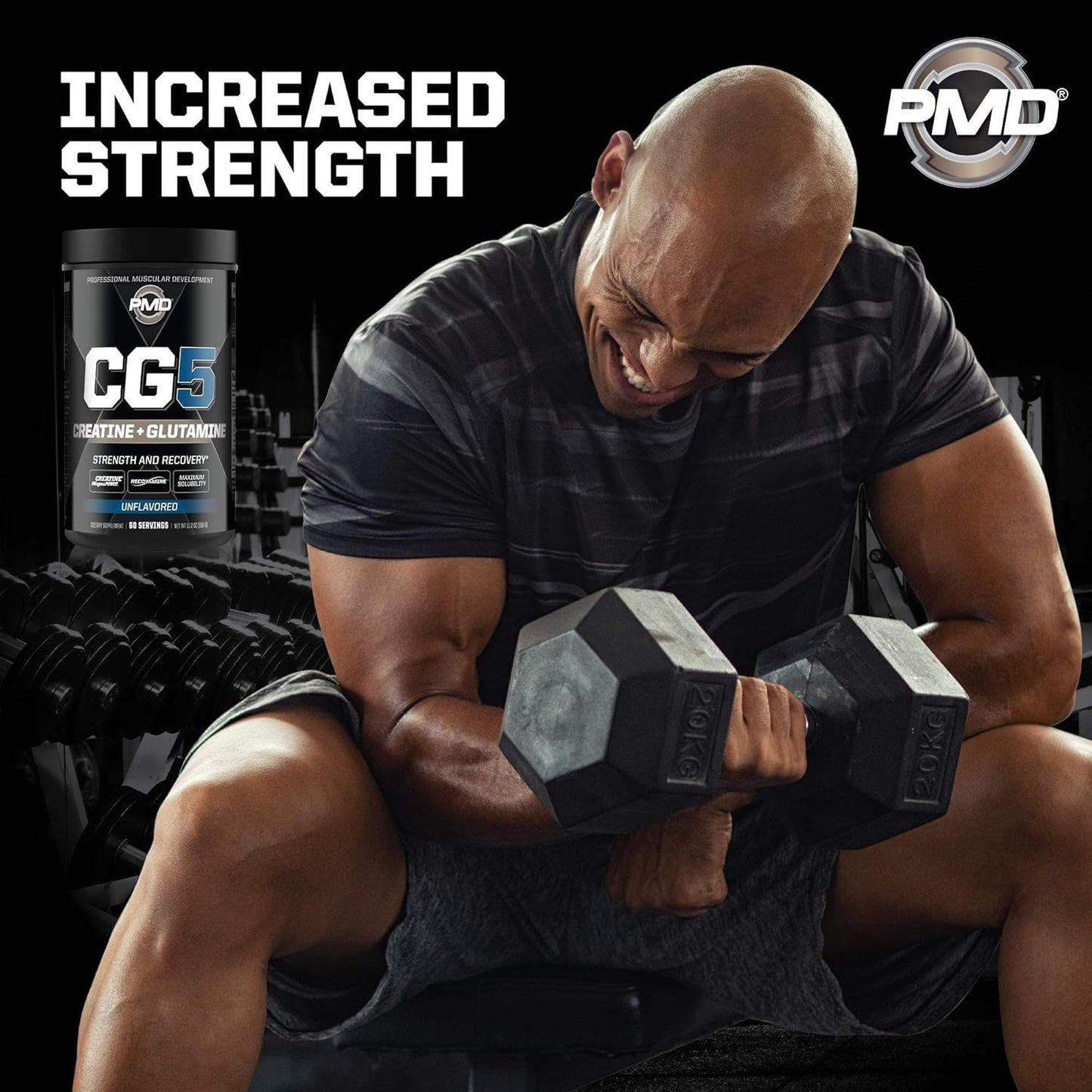 Sports Performance Bundle: PMD Sports Ultra Pump Fuel Insanity Pre Workout + CG5 Premium Creatine and L-Glutamine Powder
