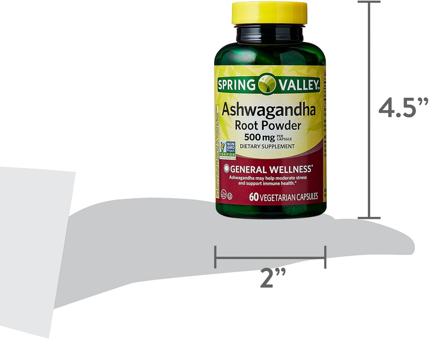 Spring Valley Ashwagandha 500mg Root Powder Capsules - Box of 1 - Fusion Shop Store