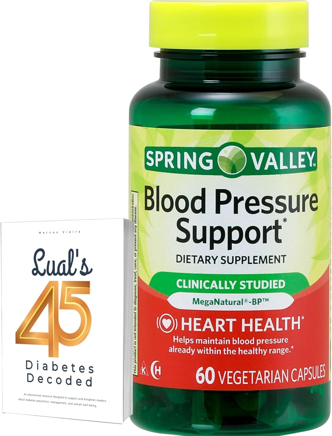 Spring Valley Blood Pressure Support Capsules - Complete A to Zinc Formula with LUAL - 60 Count