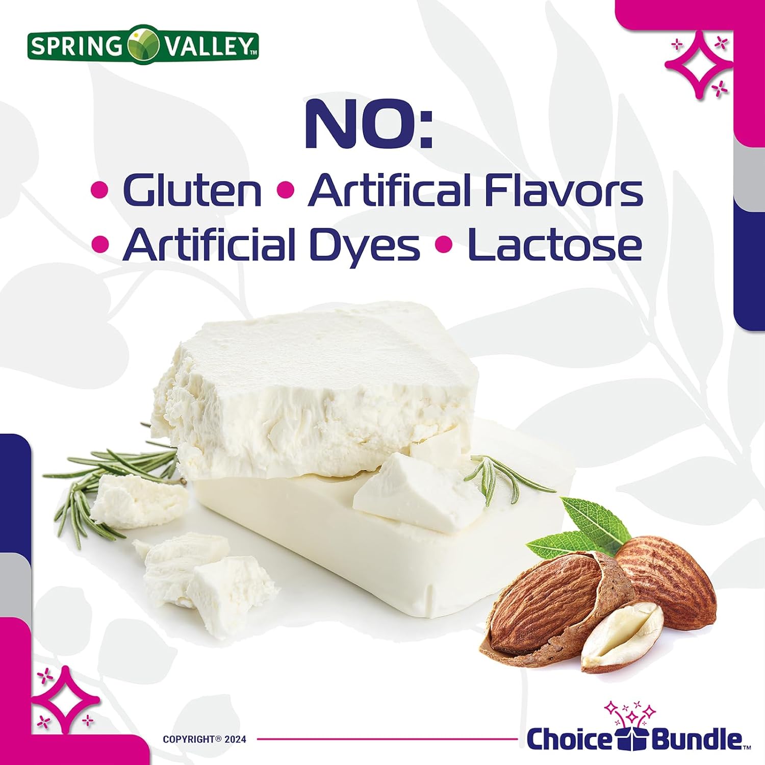 Spring Valley Calcium and Vitamin D Tablets 600 mg 250 Ct Bundle with Guide and Pill Container