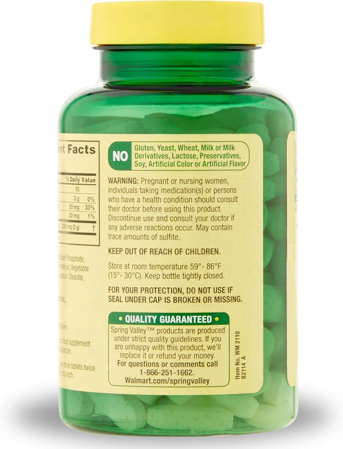 Spring Valley Collagen Type 1 & 3 with Vitamin C Tablets for Hair, Skin, and Nails - 1,000mg, 90 Count