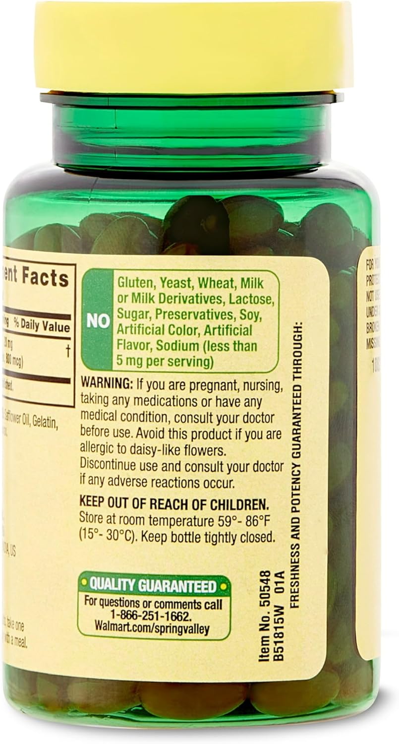 Spring Valley Lutein 20mg with Zeaxanthin - 30 Softgels - Fusion Shop Store