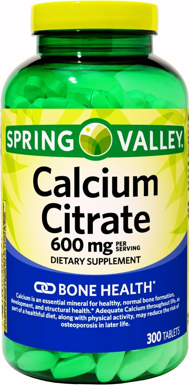 Spring Valley Ravazzi Calcium Citrate Tablets 600 mg - 300 Count Dietary Supplement