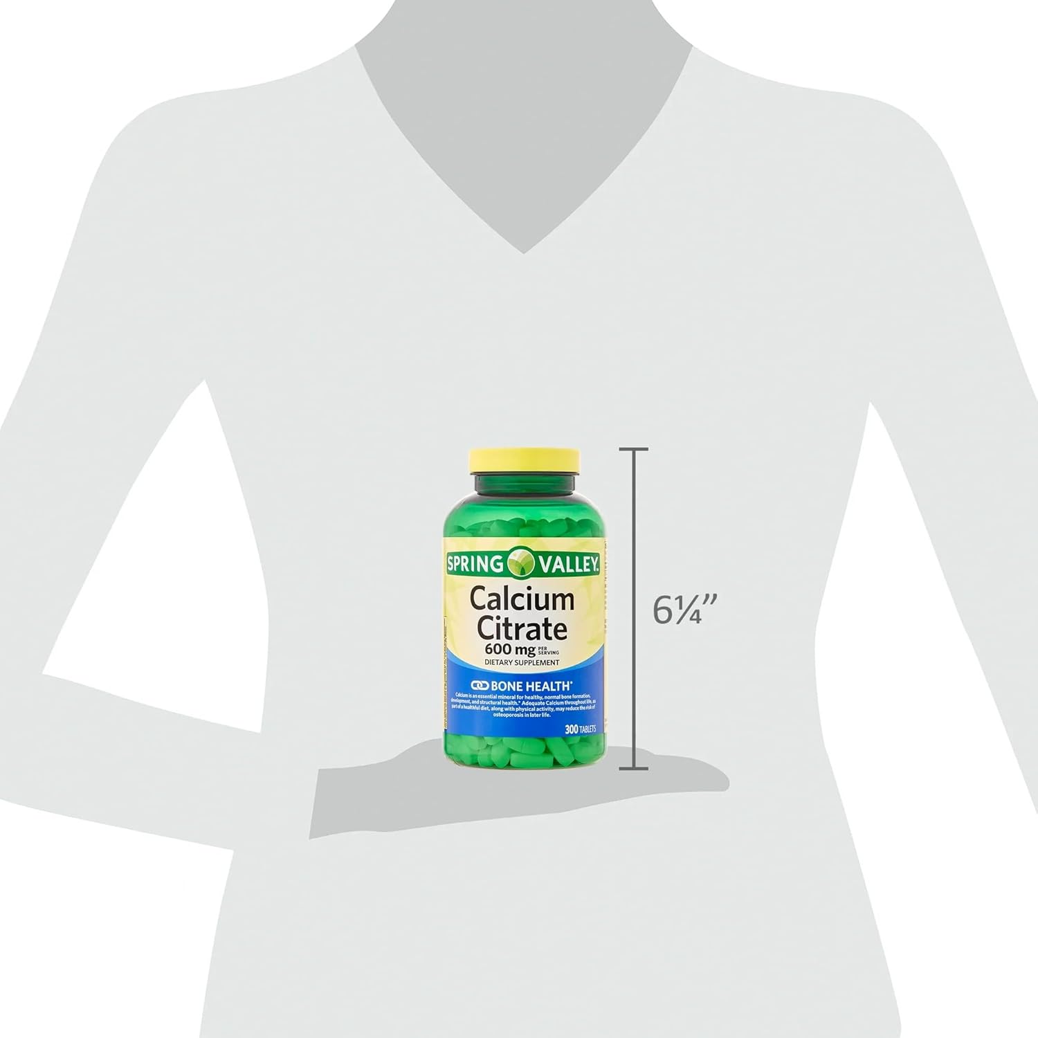 Spring Valley Ravazzi Calcium Citrate Tablets 600 mg - 300 Count Dietary Supplement