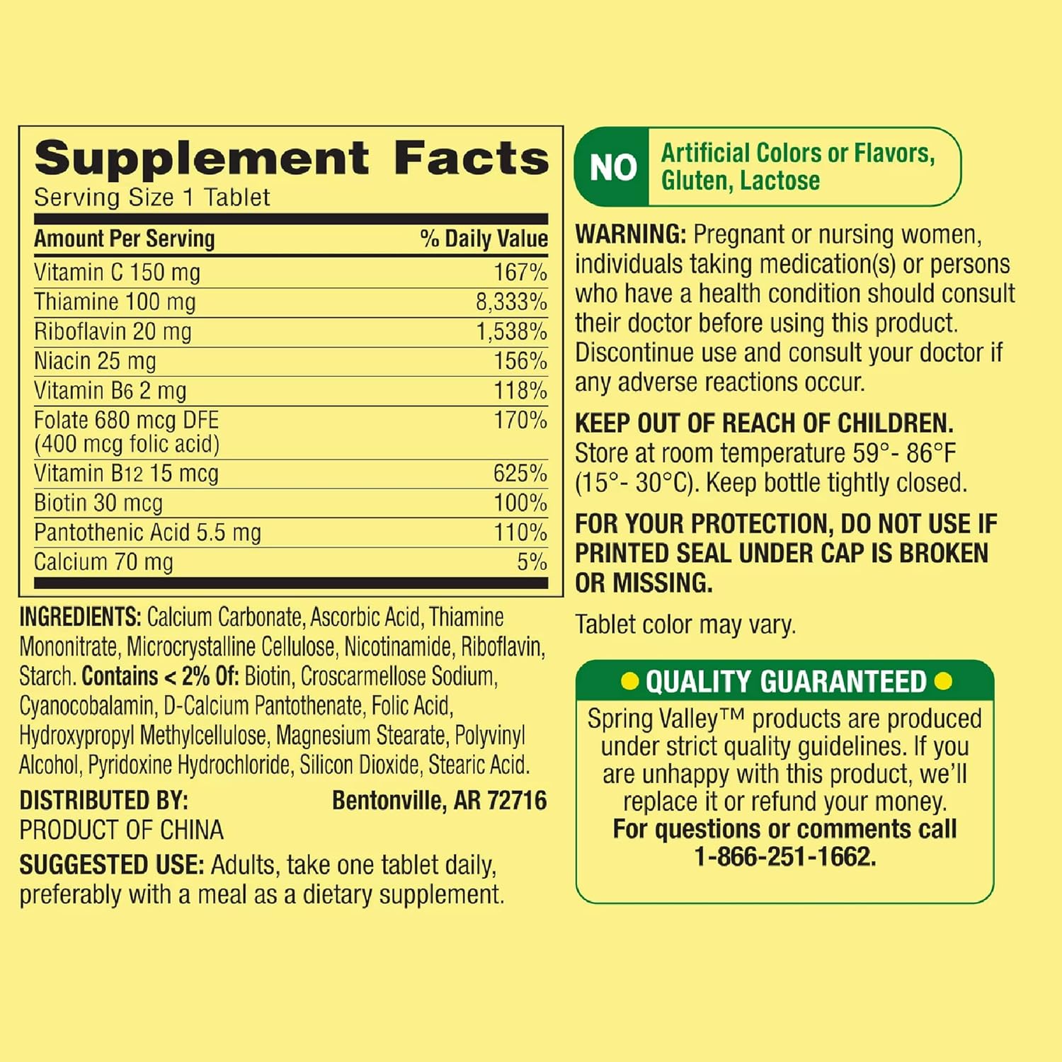 Spring Valley Super B Complex Vitamins Bundle with Lual's 45 Diabetes Decoded - 100 Tablets