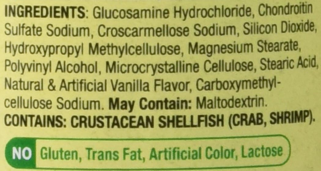 Spring Valley Triple Strength Glucosamine Chondroitin Tablets - 80 Count Bottle