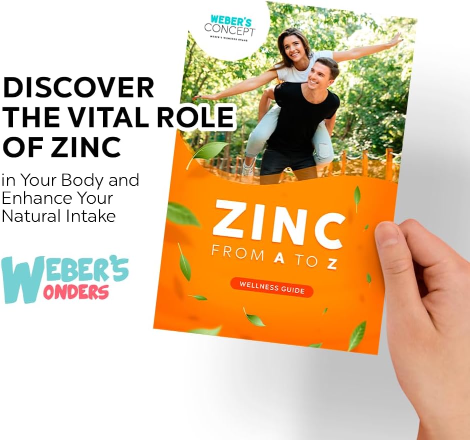 Spring Valley Zinc 50mg with Vitamin D3 for Immune Support + "Zinc: Wellness Guide" - 150 Capsules by Weber's Nutritional Concept