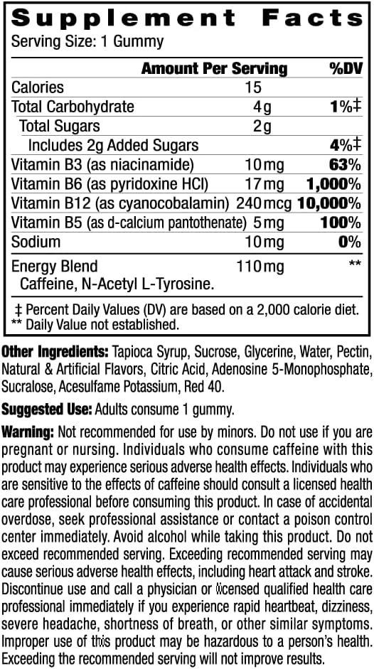 STACKER 2 Stacker2 Chewable B12 Gummies - 10,000% Daily Value - 6 Pack
