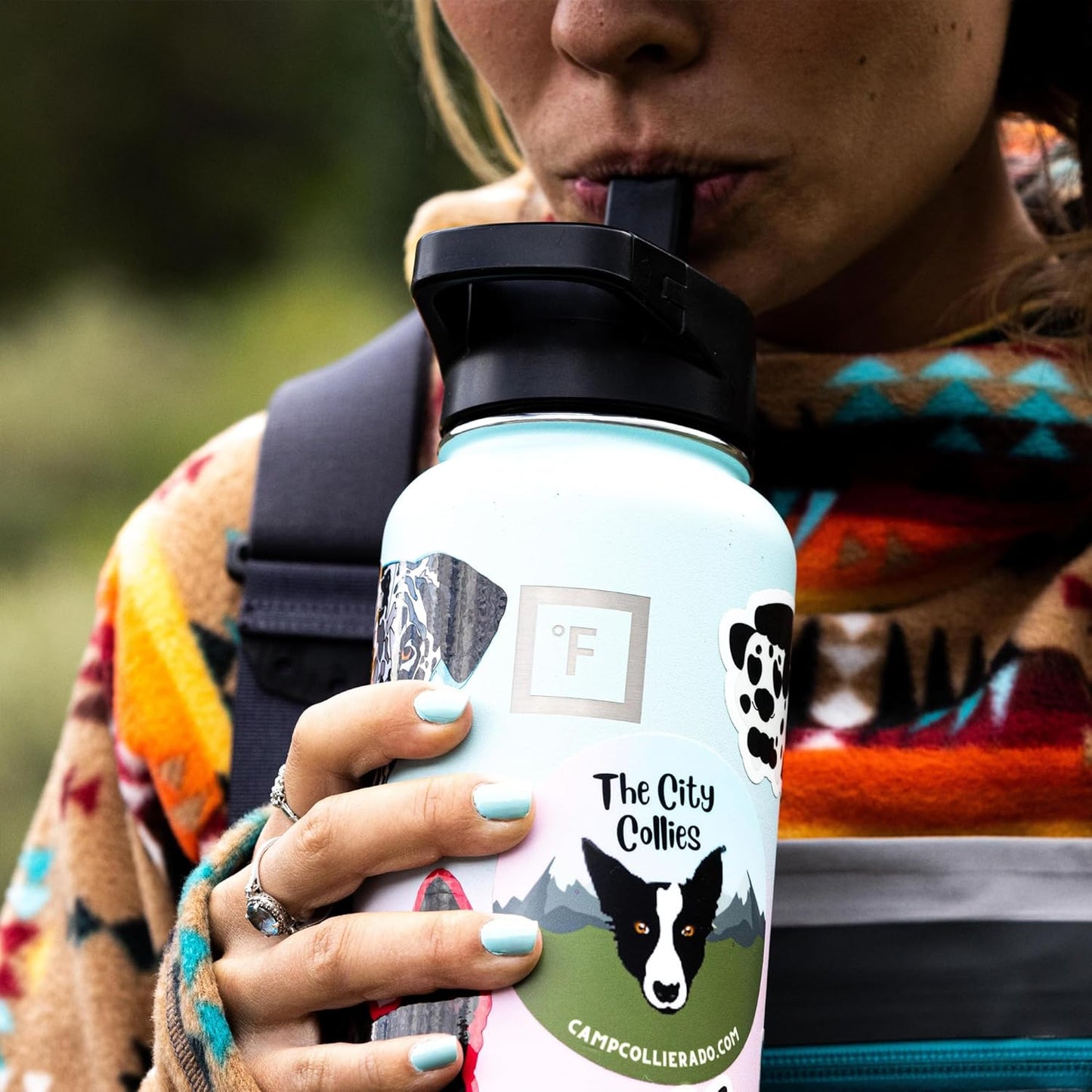 Stainless Steel 32 Oz Camping & Hiking Hydration Flask with 3 Lids - Double Walled, Vacuum Insulated, Leak Proof & BPA Free