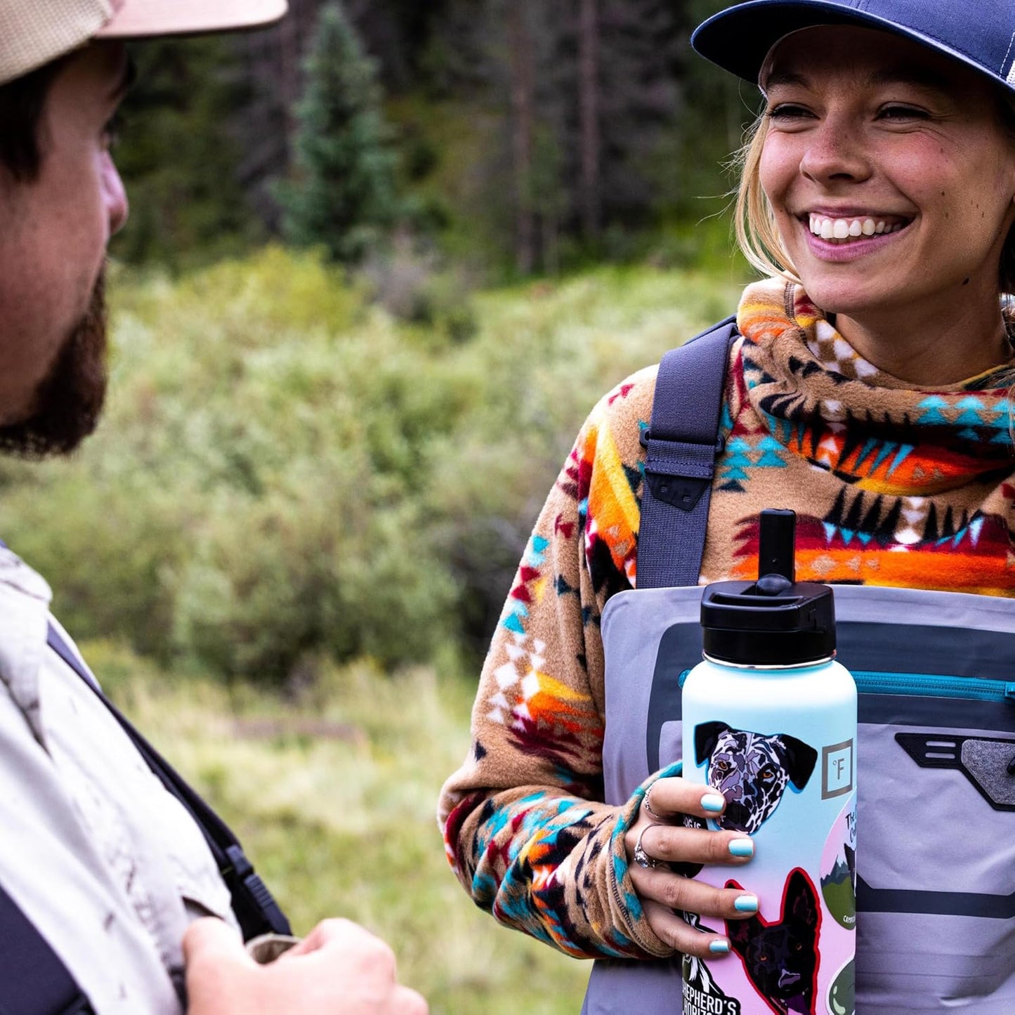 Stainless Steel 32 Oz Camping & Hiking Hydration Flask with 3 Lids - Double Walled, Vacuum Insulated, Leak Proof & BPA Free