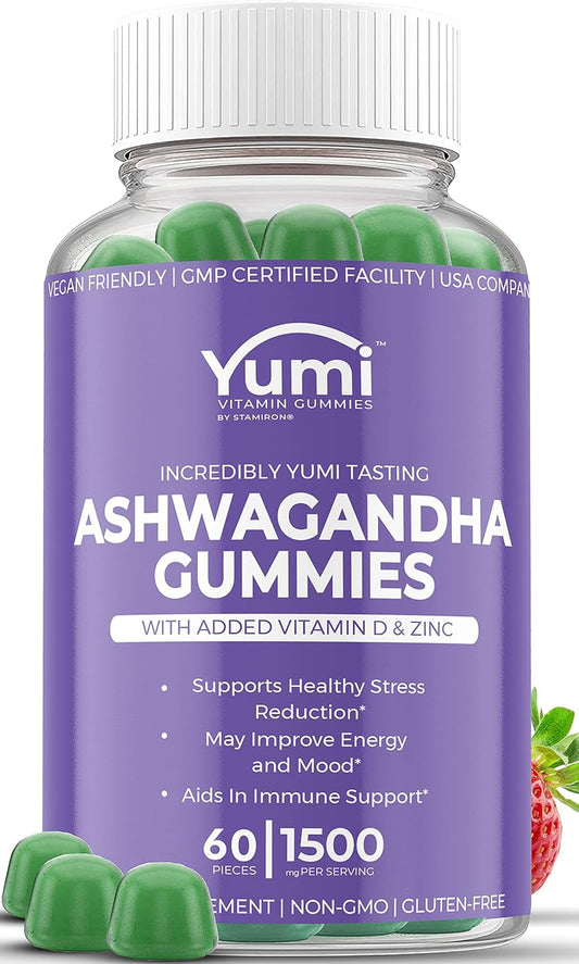Stamiron Ashwagandha Gummy Supplements - Vegan-Friendly Formula with 60 Plant-Based Gummies - Advanced Alternative to Capsules, Tablets, and Liquid Options