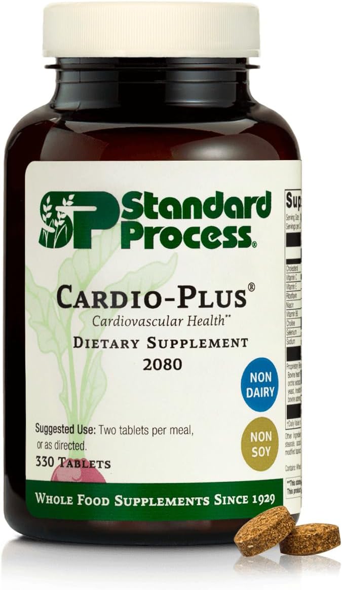 Standard Process Heart and Metabolism Support Bundle - Cataplex B & Cardio-Plus Dietary Supplement Set - Heart Health and Energy Boost - Cardiovascular Support with Vitamin B - 2 Supplements for Circulation and Energy