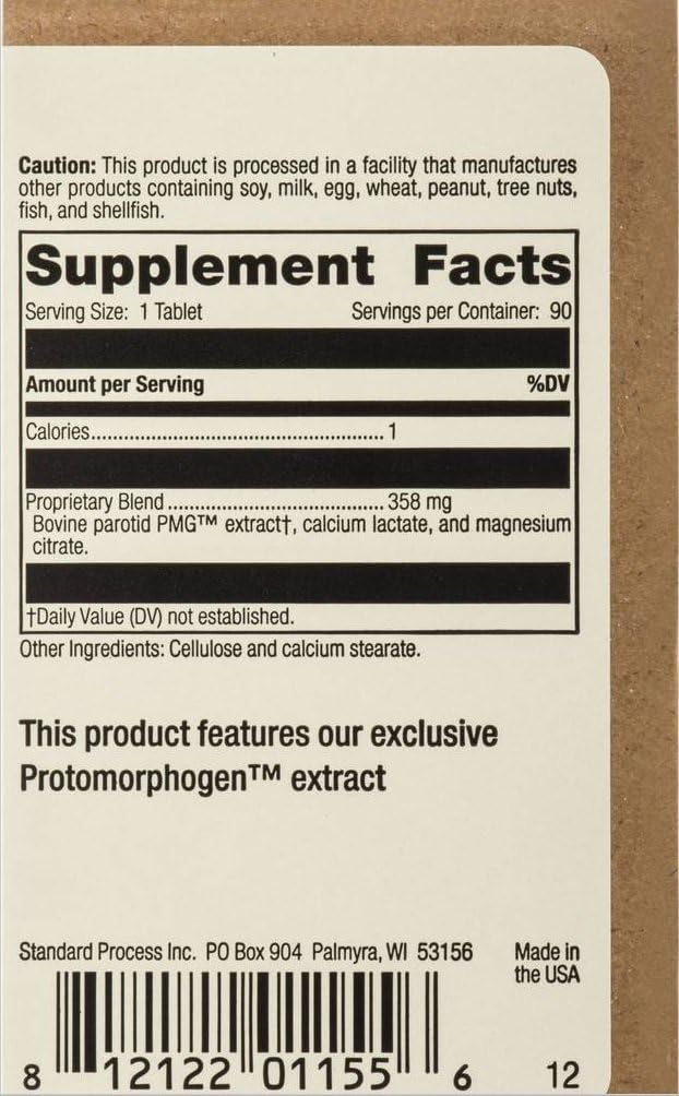 Standard Process Parotid PMG 90 Tablets - Support Healthy Parotid Gland Function with Standard Process Inc.
