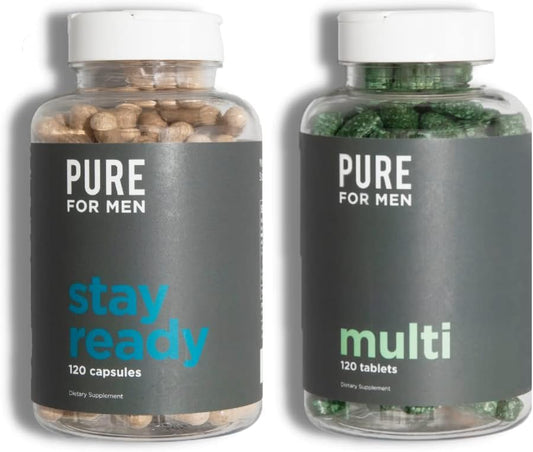 Stay Ready Fiber Supplement & Vegan Multivitamin Bundle - 120 Capsules Each