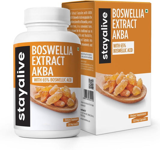 StayAlive Boswellia Serrata Extract Capsules - 1000mg with AKBA - 120 Count - Non-GMO Gluten-Free Supplement