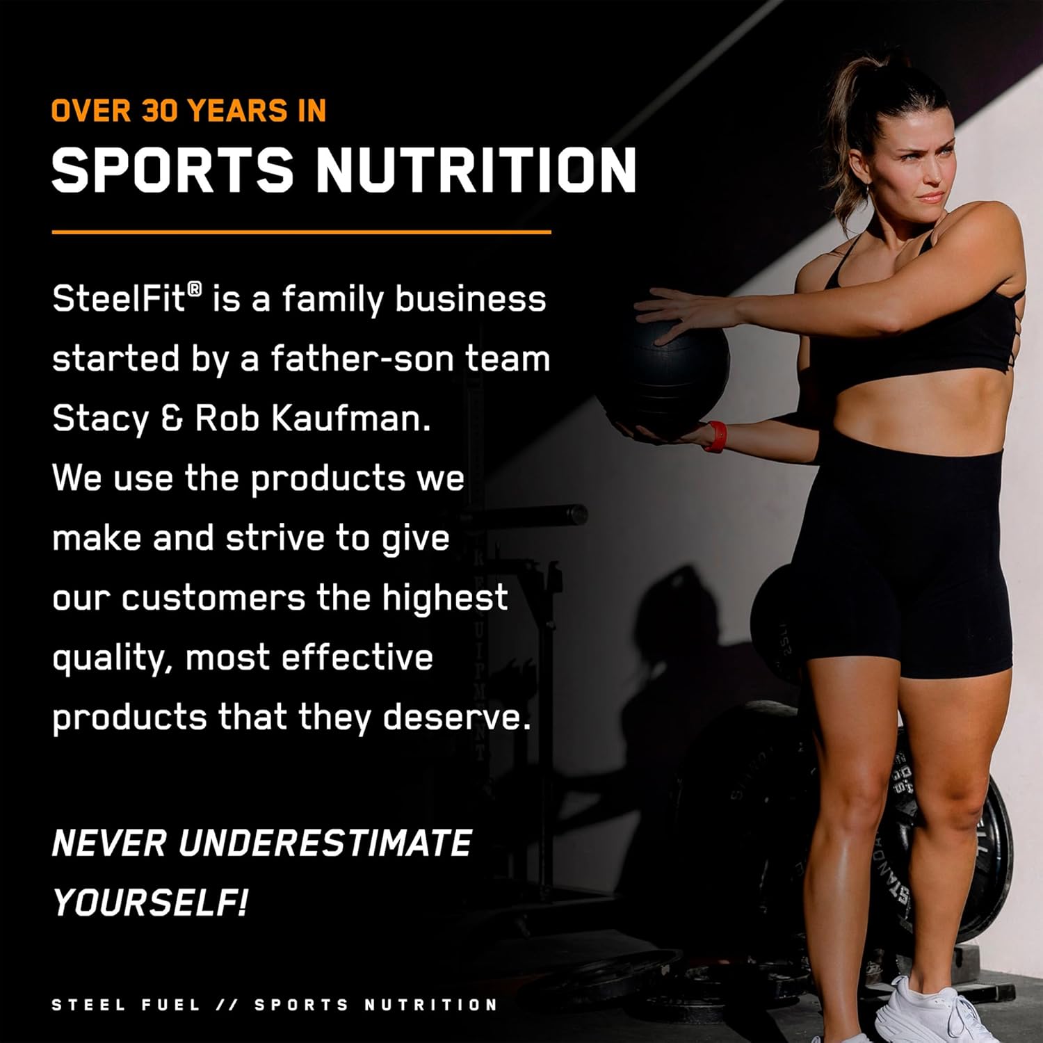 SteelFit Steel Fuel BCAA Electrolyte Powder - Sugar-Free Black Cherry Slushie - 30 Servings - No Crash Hydration & Recovery - Muscle Growth Formula