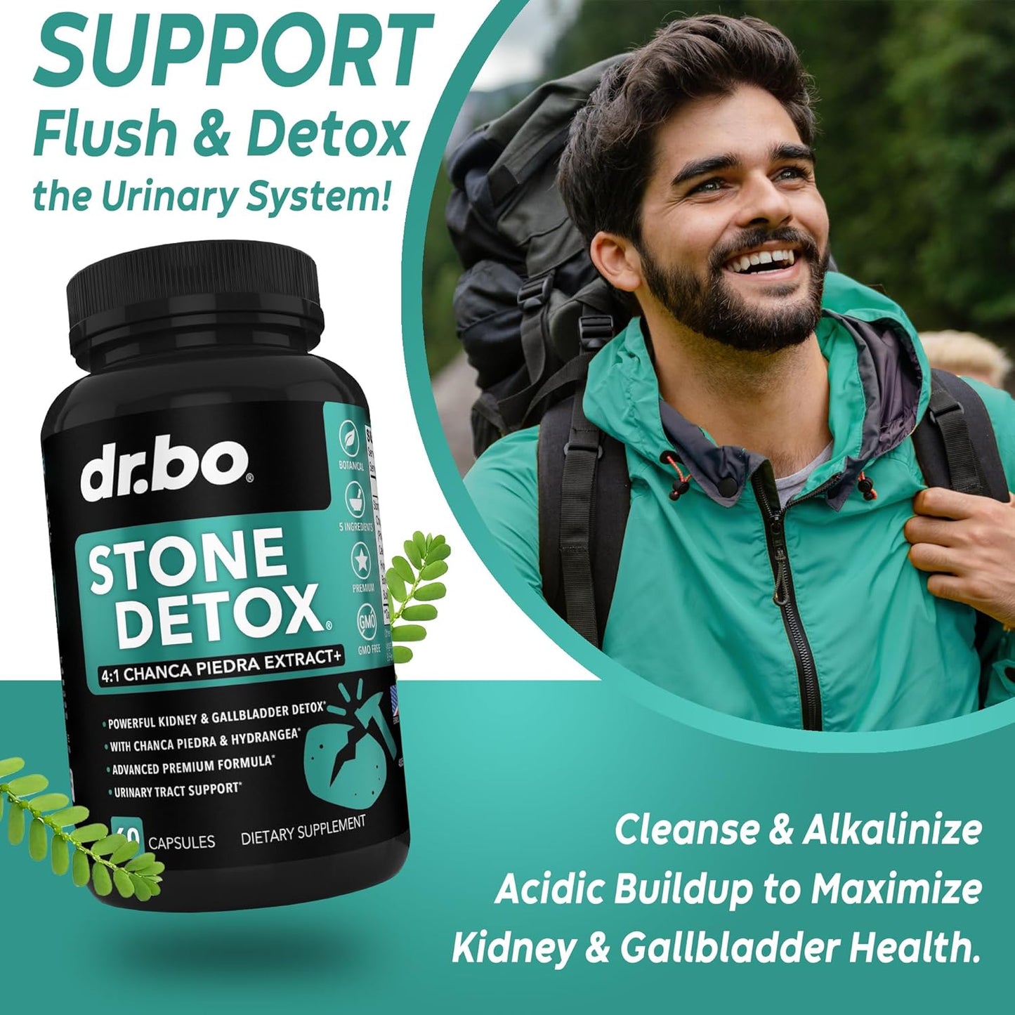 Stone Breaker Chanca Piedra Gallbladder Cleanse - Kidney & Gallbladder Detox with Ox Bile & Betaine HCL - Gallstone Dissolver Liver Flush