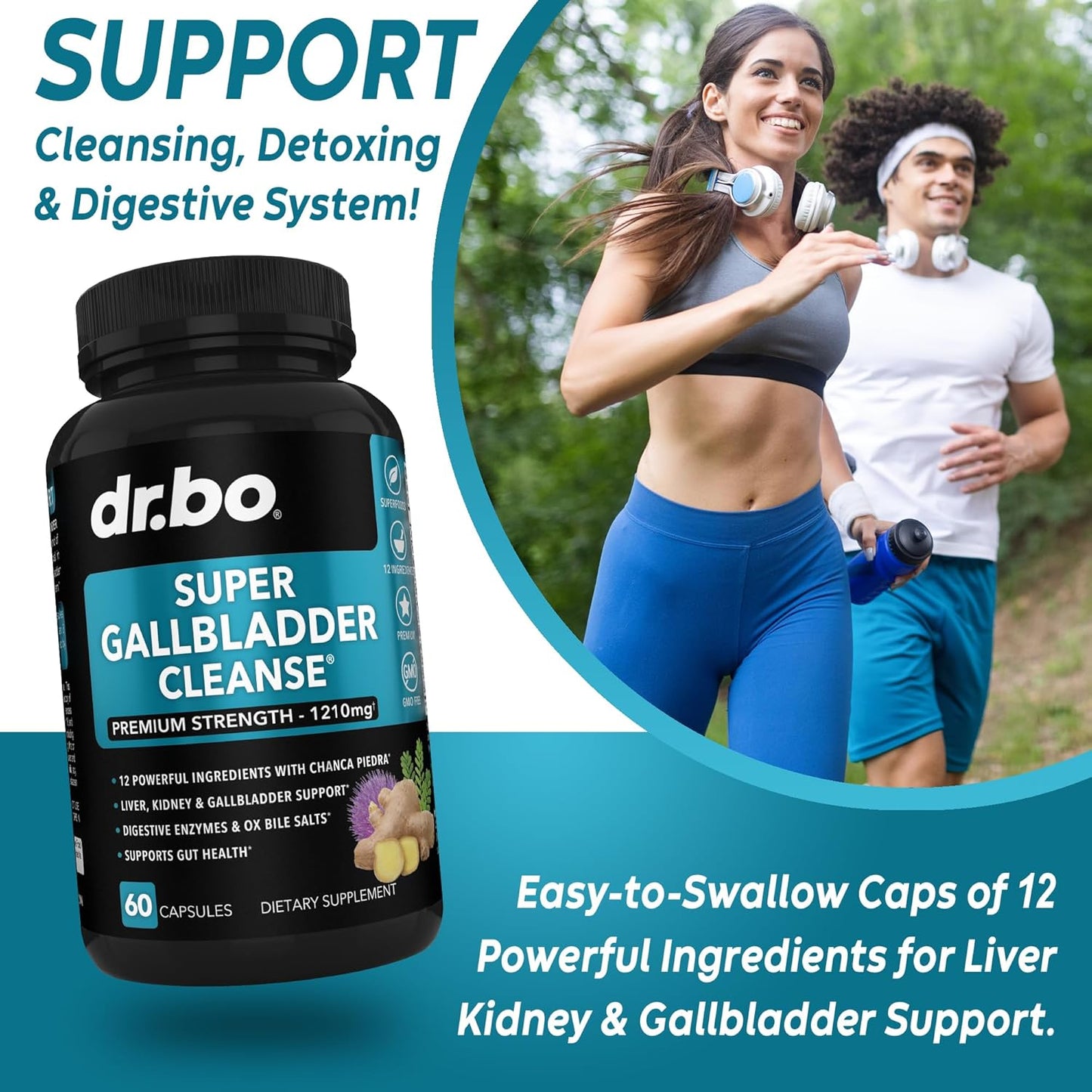 Stone Breaker Chanca Piedra Gallbladder Cleanse - Kidney & Gallbladder Detox with Ox Bile & Betaine HCL - Gallstone Dissolver Liver Flush