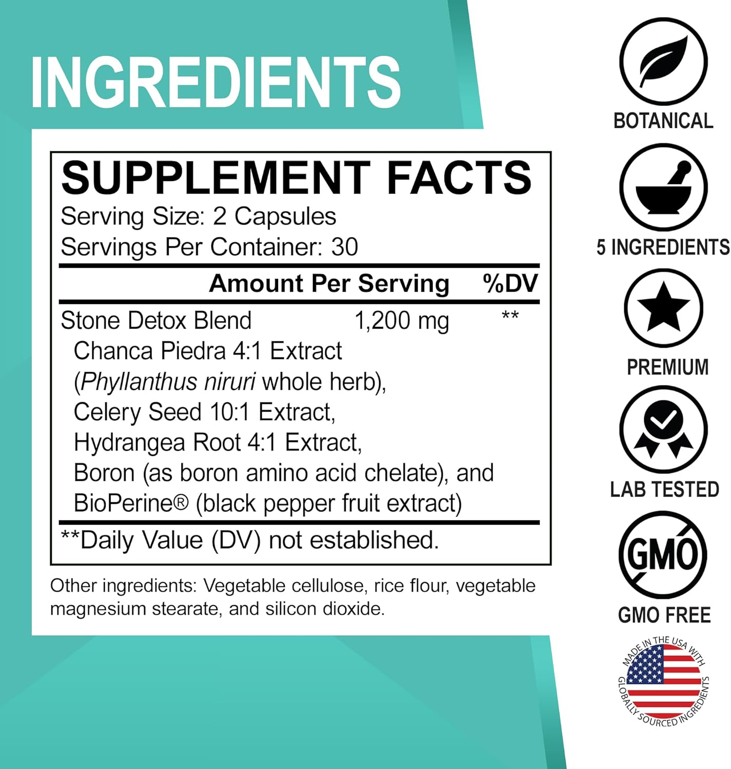 Stone Breaker Chanca Piedra Gallbladder Cleanse - Kidney & Gallbladder Detox with Ox Bile & Betaine HCL - Gallstone Dissolver Liver Flush