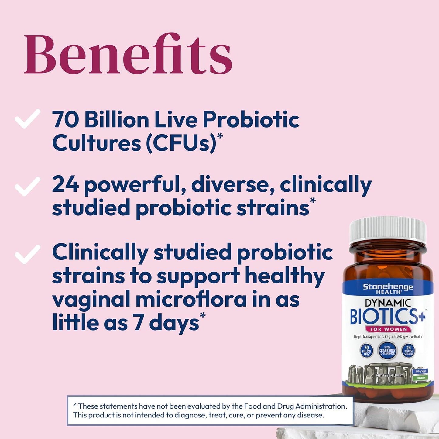 Stonehenge Health Dynamic Biotics + Dynamic Biotics+ for Women Probiotics Bundle - Supports Digestive & Feminine Health