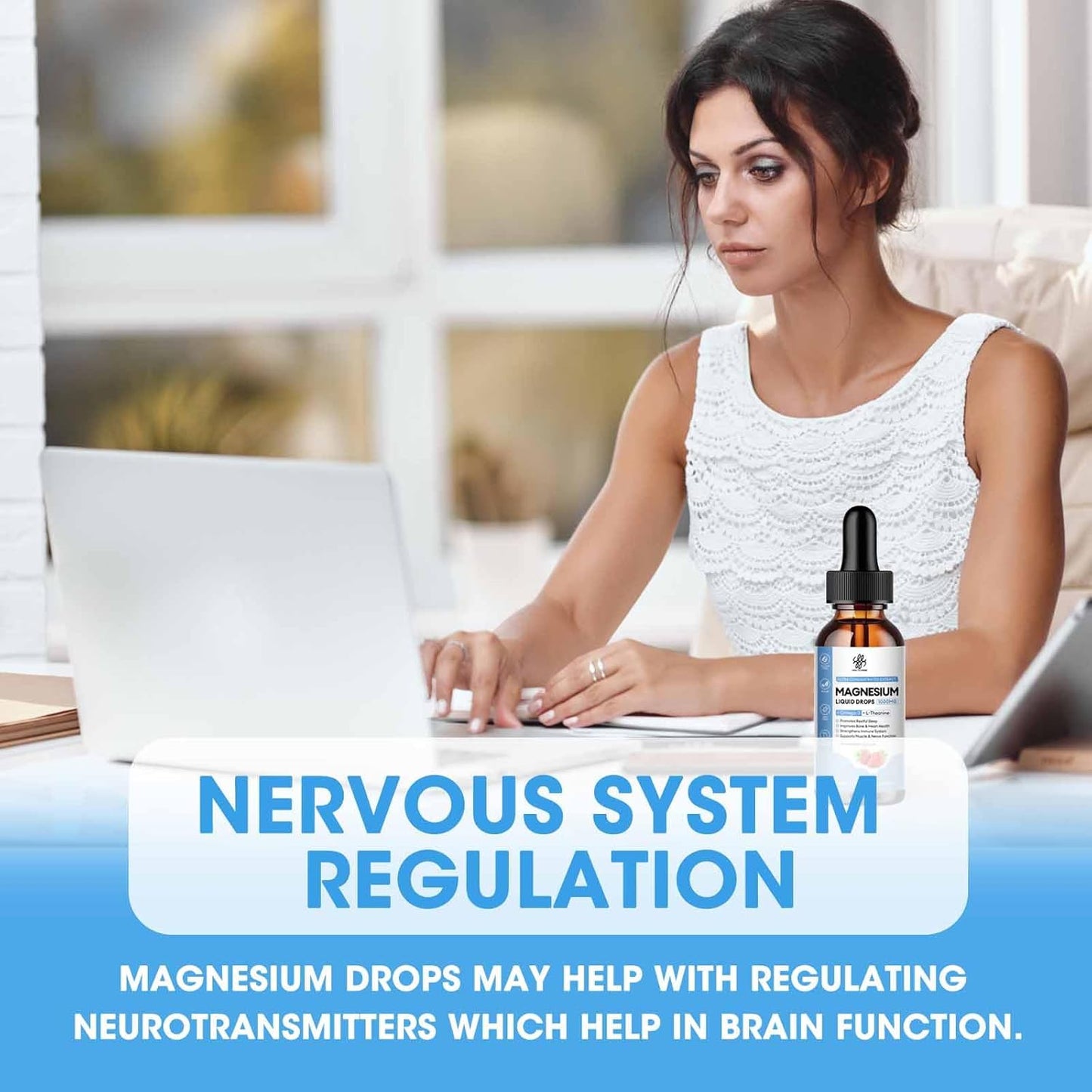 Strawberry Flavored iMATCHME Magnesium Glycinate Liquid Drops - 2 Fl Oz Bottle