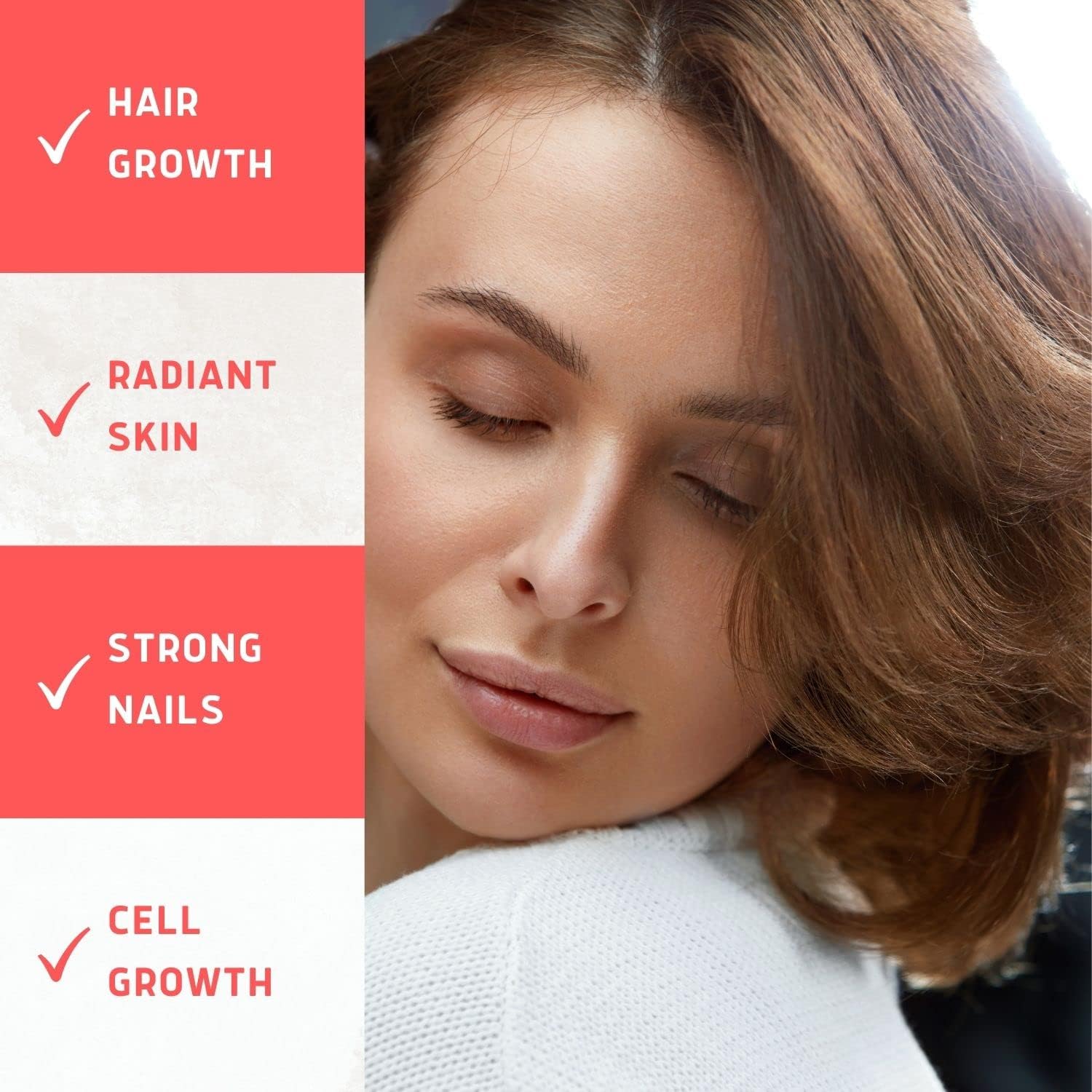 Strawberry Flavored Vegan Biotin Gummies for Hair Growth - Non-GMO, Gelatin & Gluten-Free - 90 Gummies for Men & Women - SUPPZAAR