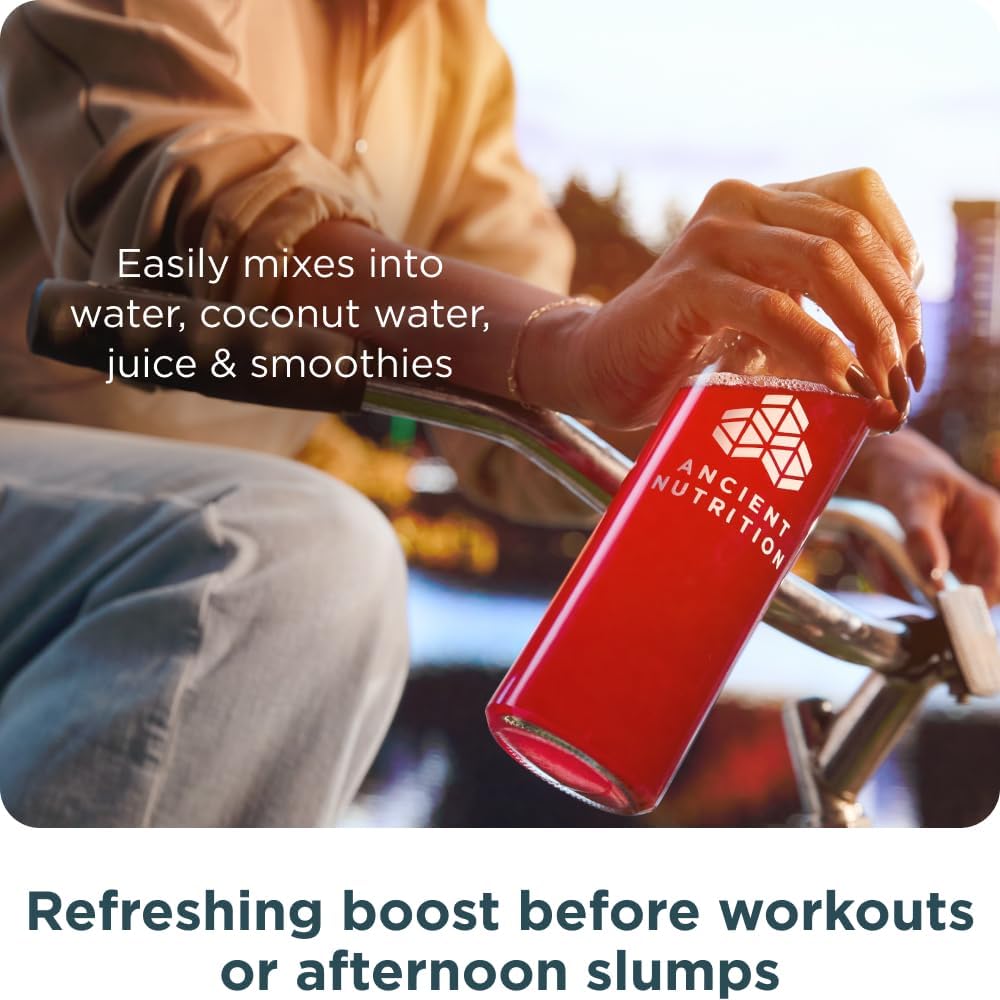 Strawberry Kiwi Clean Energy Powder for Mental Focus, Cognitive Health, 30 Servings