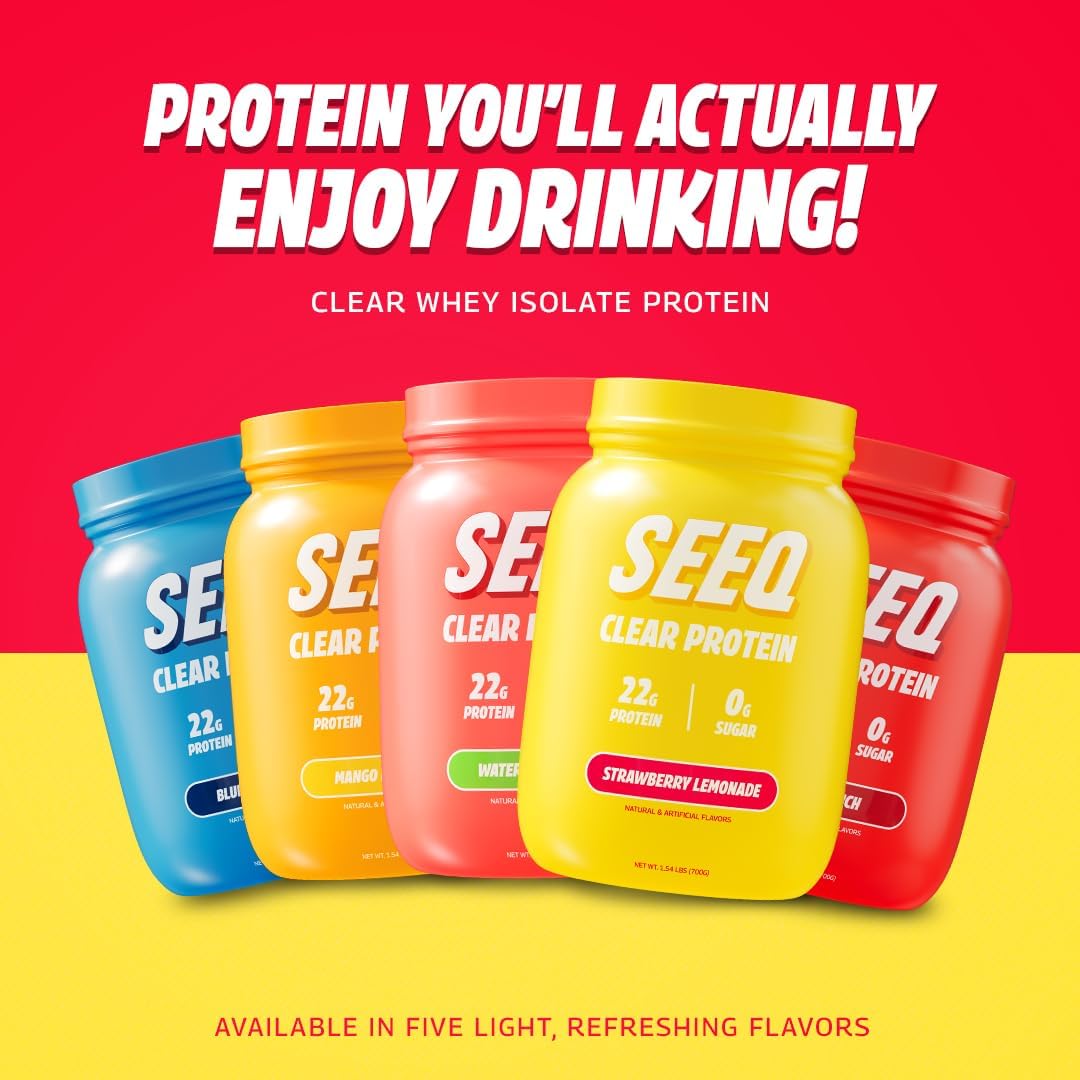 Strawberry Lemonade Clear Whey Isolate Protein Powder - 25 Servings, 22g Protein Per Serving - Lactose-Free, Sugar-Free, Keto-Friendly, Soy-Free - Post-Workout Juice-Like Protein