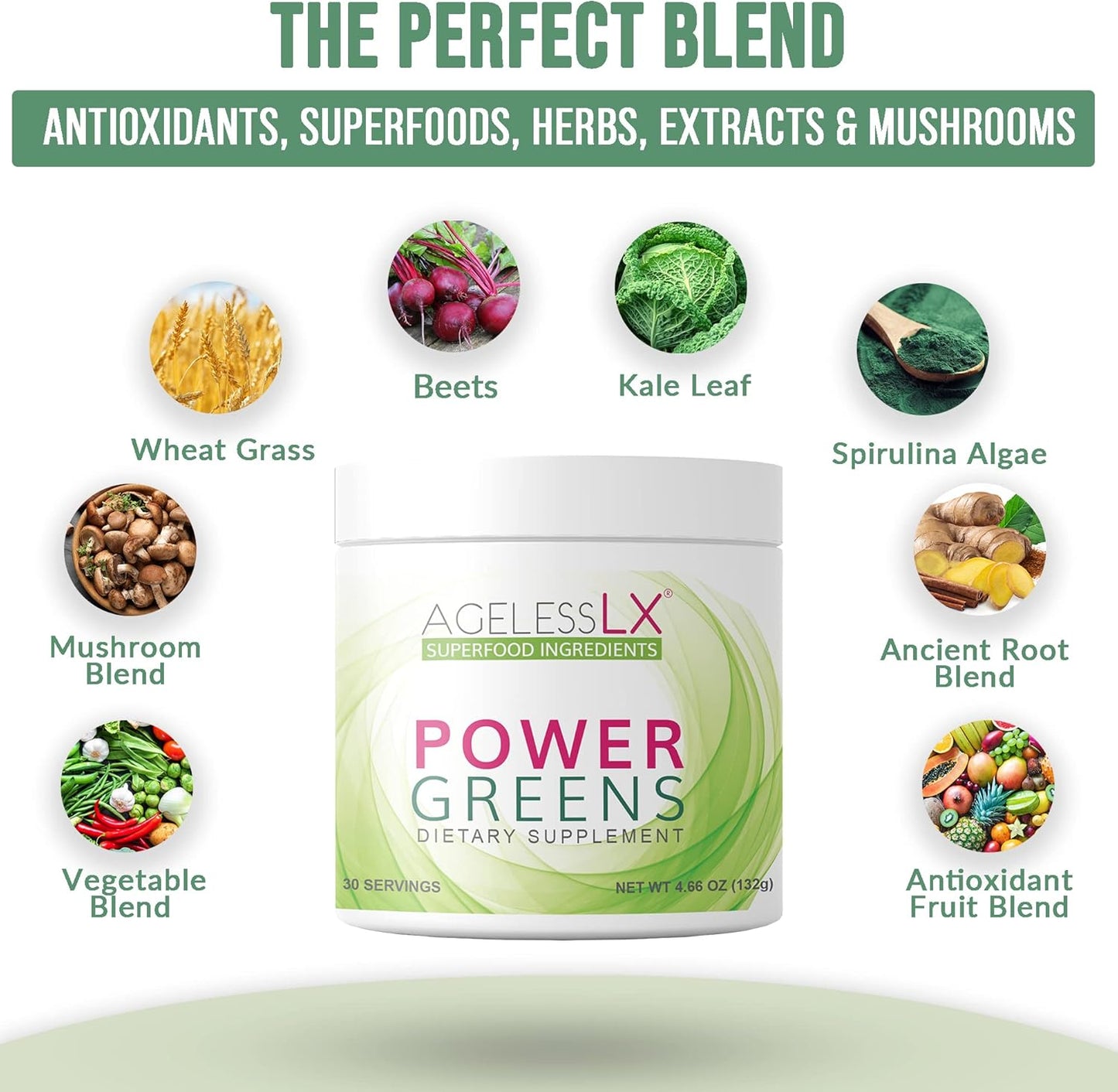 Strawberry Lemonade & Power Greens Supplement Bundle - Anti-Aging & Superfoods