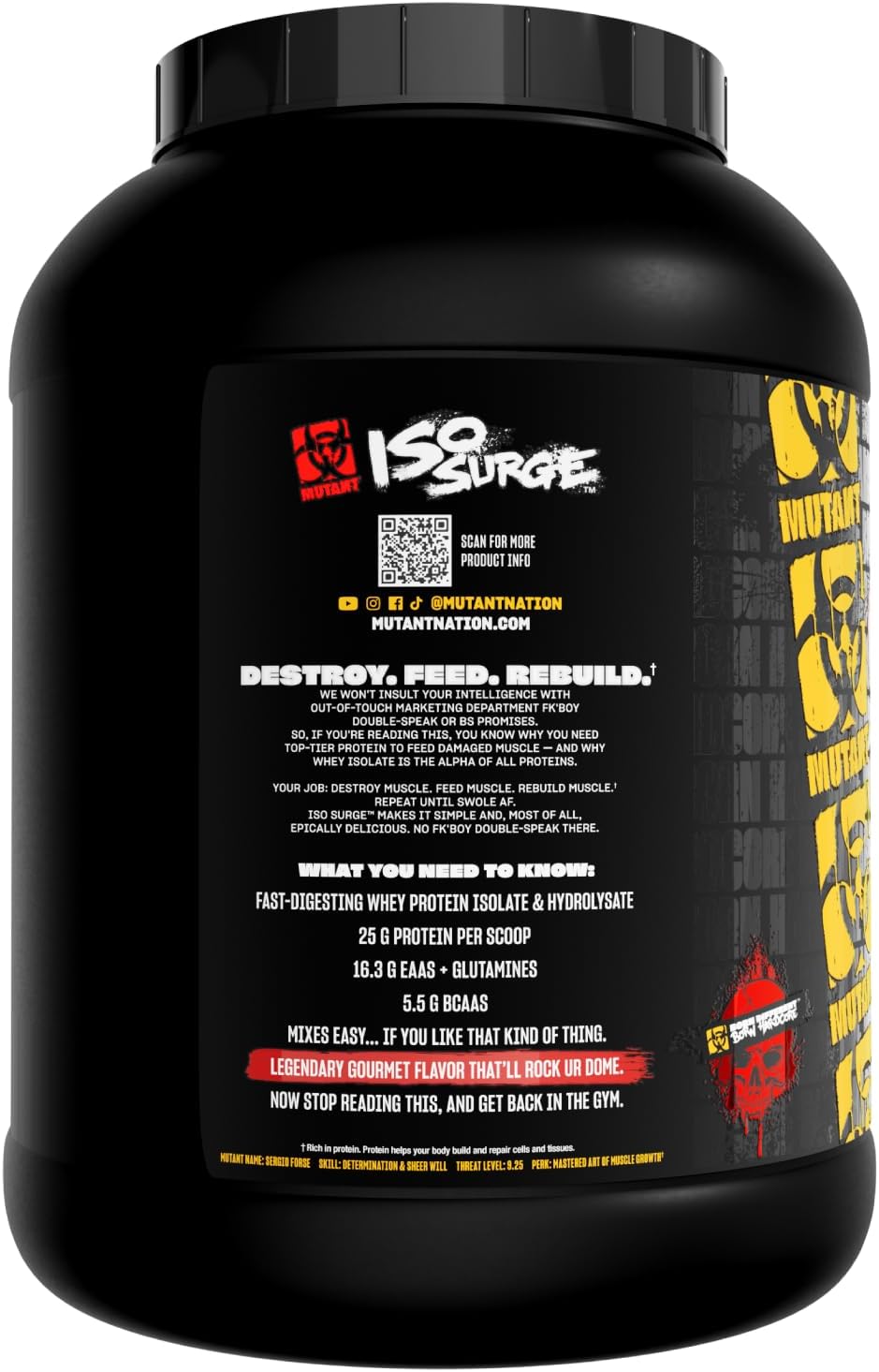 Strawberry Milkshake Mutant ISO Surge Whey Protein Isolate Powder - 5 lb for Fast Recovery and Muscle Building
