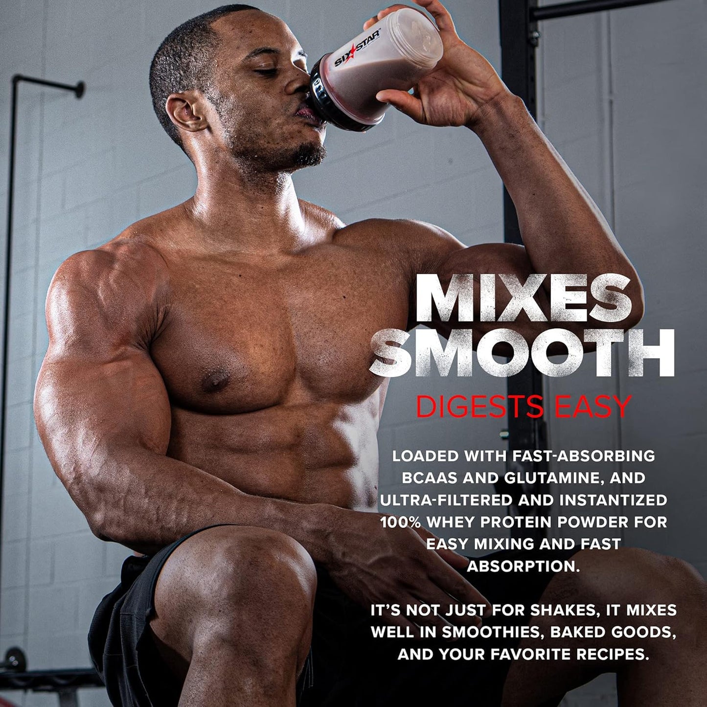 Strawberry Six Star Whey Protein Plus Powder with Immune Support, Isolate & Peptides - Muscle Builder for Gain & Recovery - 32 Oz - BoostGo Australia