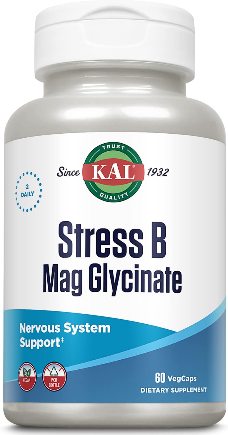 Stress B Complex with Magnesium, Coenzyme B-6, Methylcobalamin, and Folate, Mood & Relaxation Support, 60 VegCaps