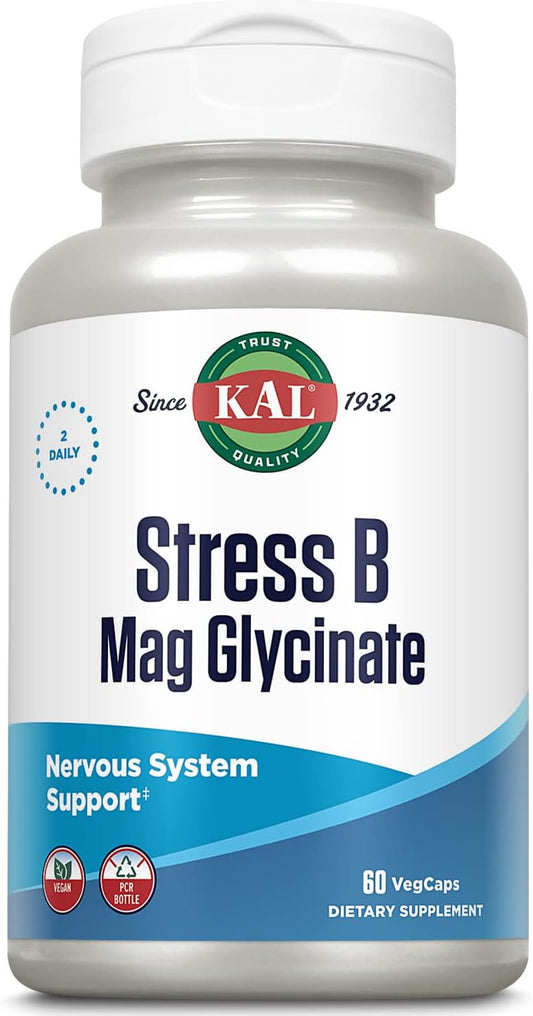 Stress B Complex with Magnesium, Coenzyme B-6, Methylcobalamin, and Folate, Mood & Relaxation Support, 60 VegCaps