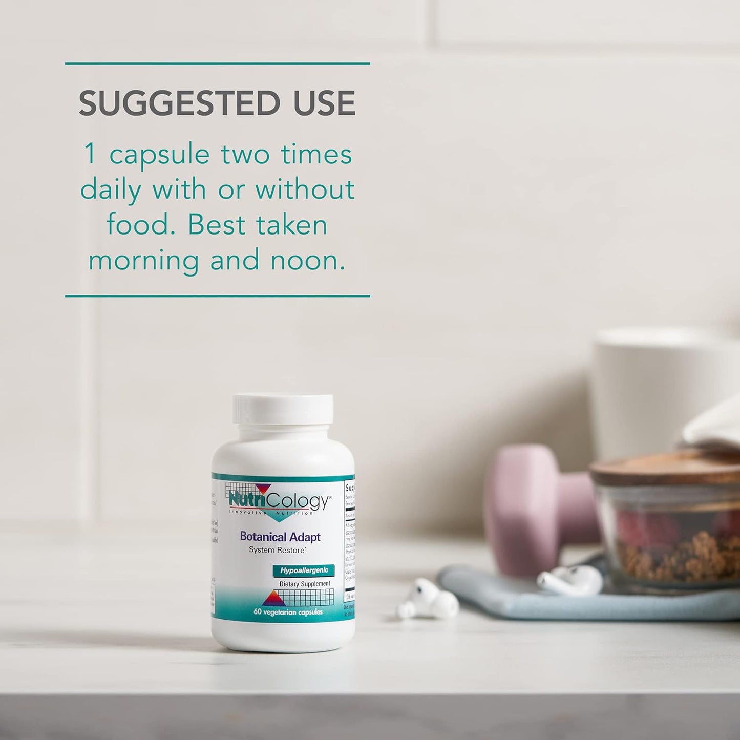 Stress Support Supplement with Adaptogens - 60 Capsules, Features Ashwagandha, Rhodiola, Holy Basil - Cortisol Manager for HPA Axis