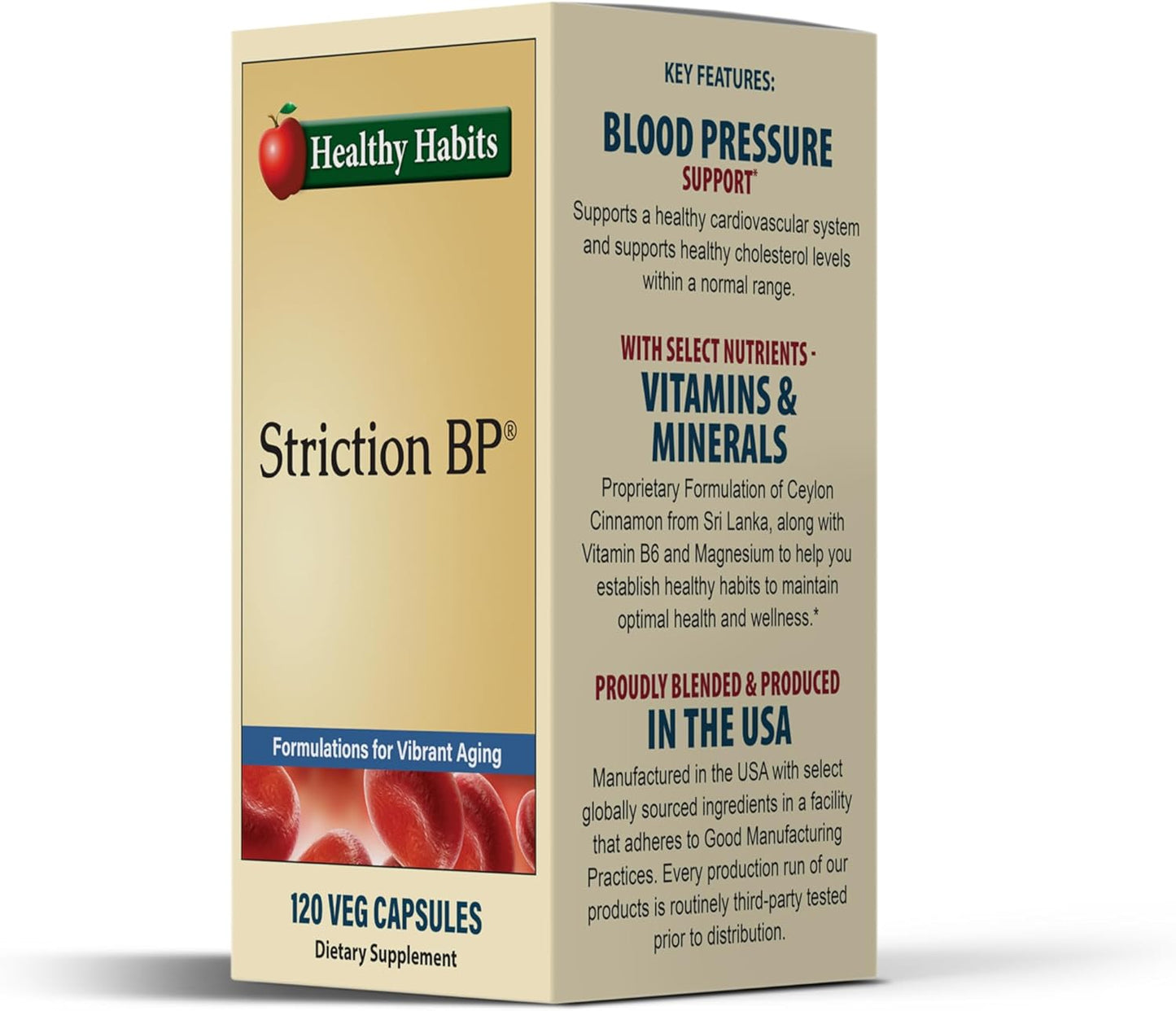 StrictionBP Box - 120 Vegetarian Capsules for Promoting Healthy Habits