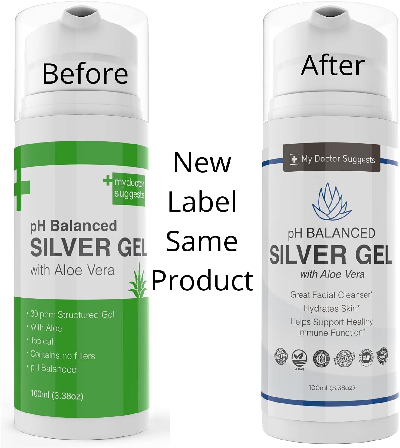 Structured Silver Gel with Aloe Vera for Wound Care - 30ppm pH Balanced Formula to Soothe Burns, Sores, Eczema - Made in USA