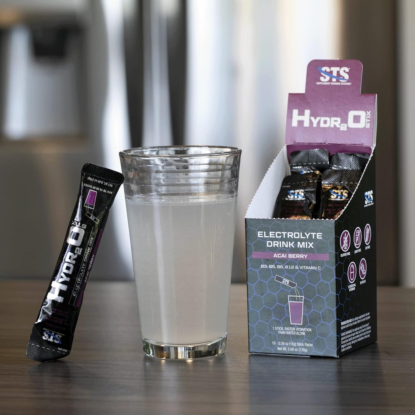 STS Hydro Stix Acai Berry Electrolyte Replacement Powder Packets - 10 Pack (16g Each)