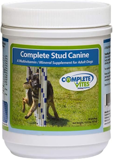 Stud Dog Vitamin & Mineral Supplement - Large Breed Formula with 48 Nutrients, Omega Fatty Acids, Amino Acids, Digestive Enzymes - 315g