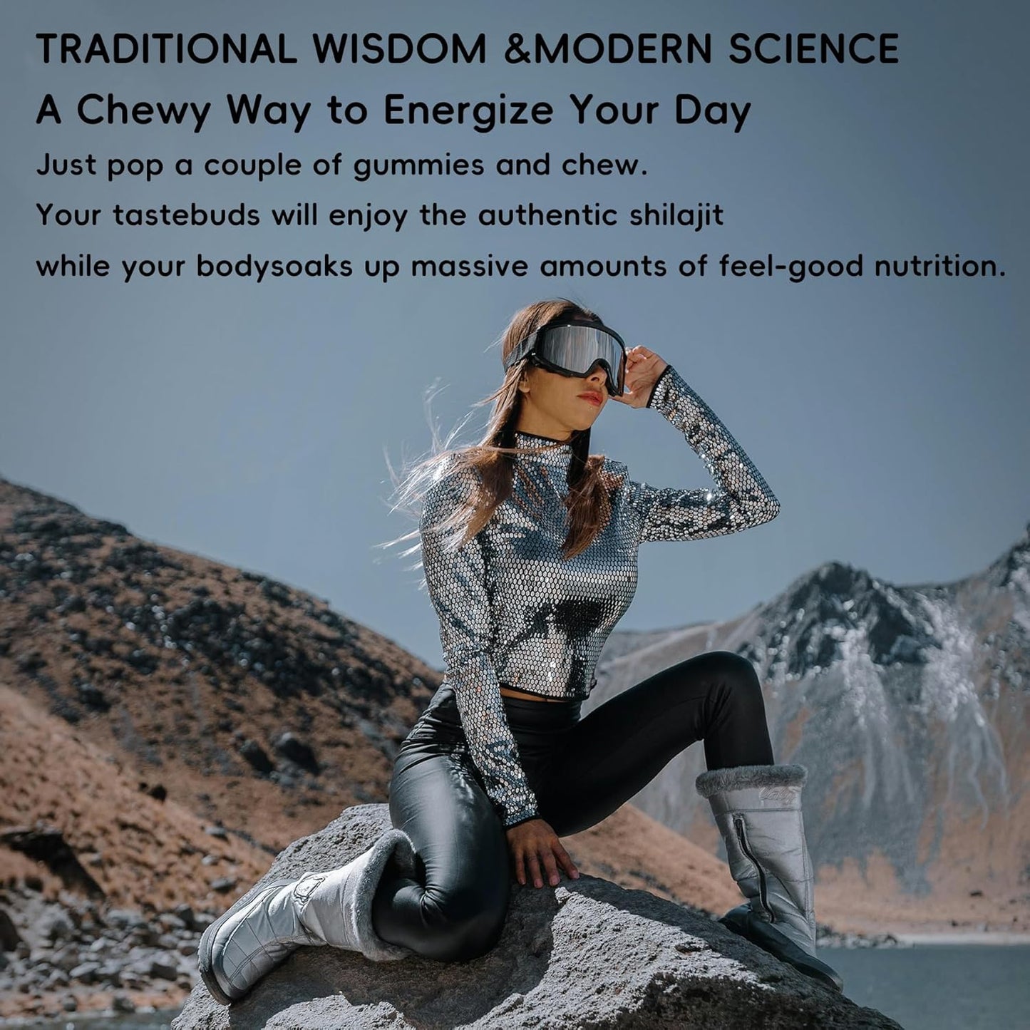 SueyanPure Himalayan Shilajit Gummies with Ashwagandha, Black Seed Oil, Fulvic Acid & Minerals for Cognitive, Mood, Immunity, Energy - 90 Gummy