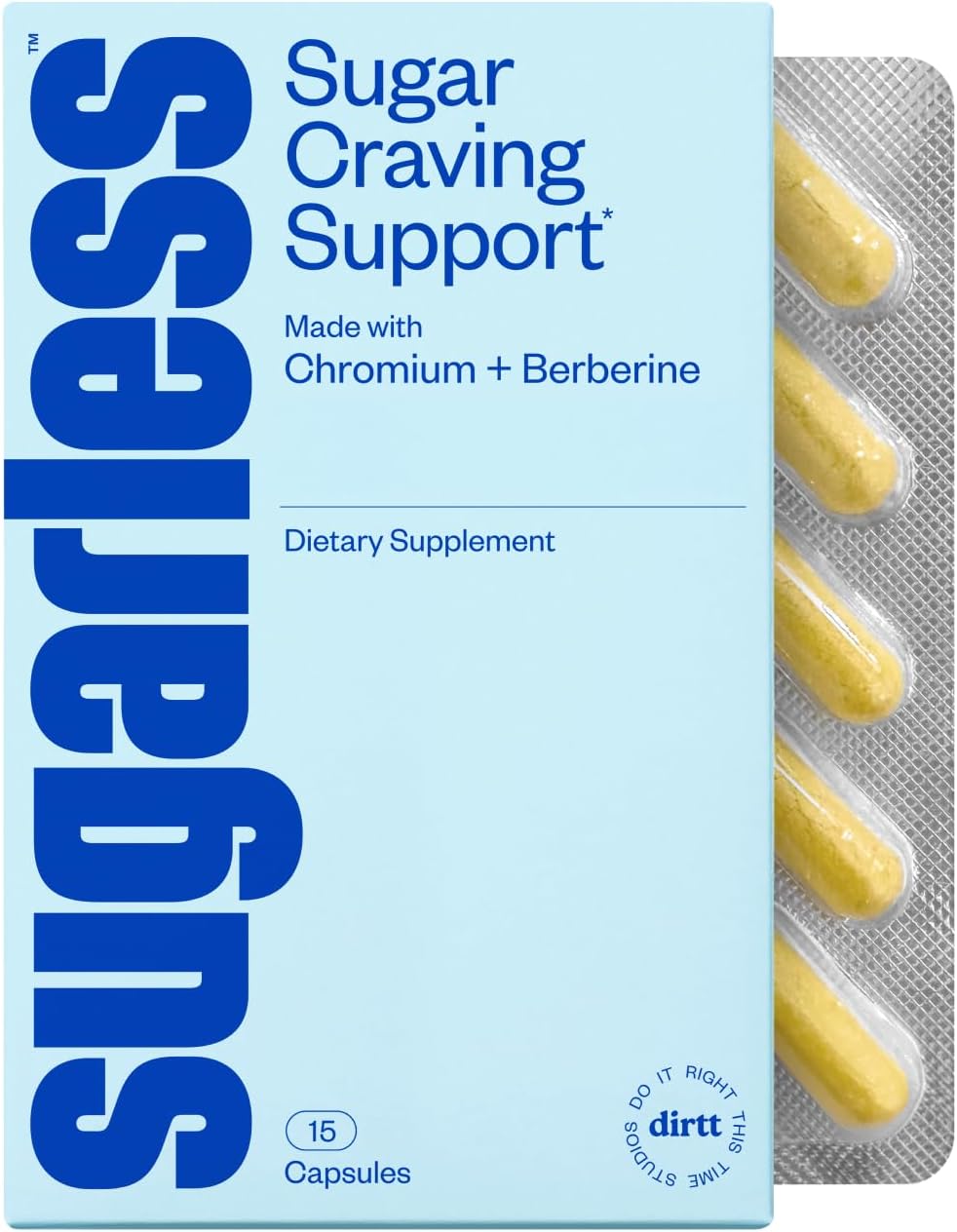 Sugar Cravings Supplement Bundle - Stop Cravings Naturally with Berberine, Chromium, CoQ10 & L-Theanine - 30 & 15 Count, Non-GMO