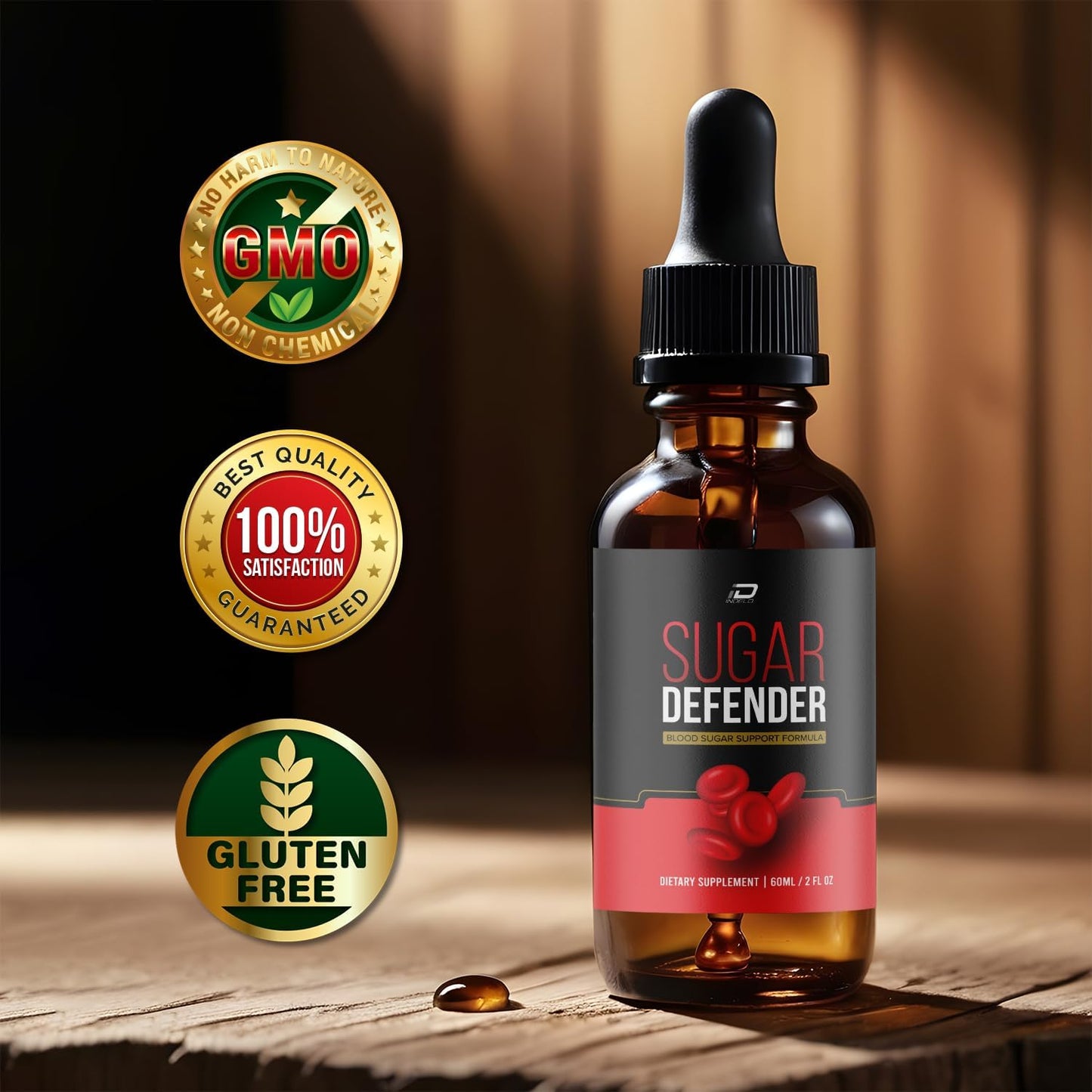 Sugar Defender Drops Supplement - Max Strength Organic Herbal Blend for 24 Hour Energy and Circulation Support (5 Pack - 300 ML)