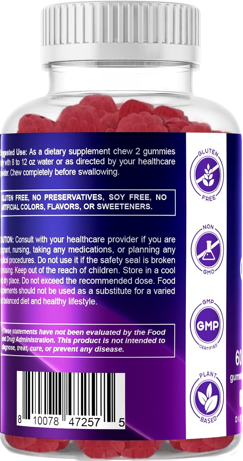 Sugar-Free 5-HTP Gummies with B6 - 60 Pectin-Based Gummies, 200mg per Serving