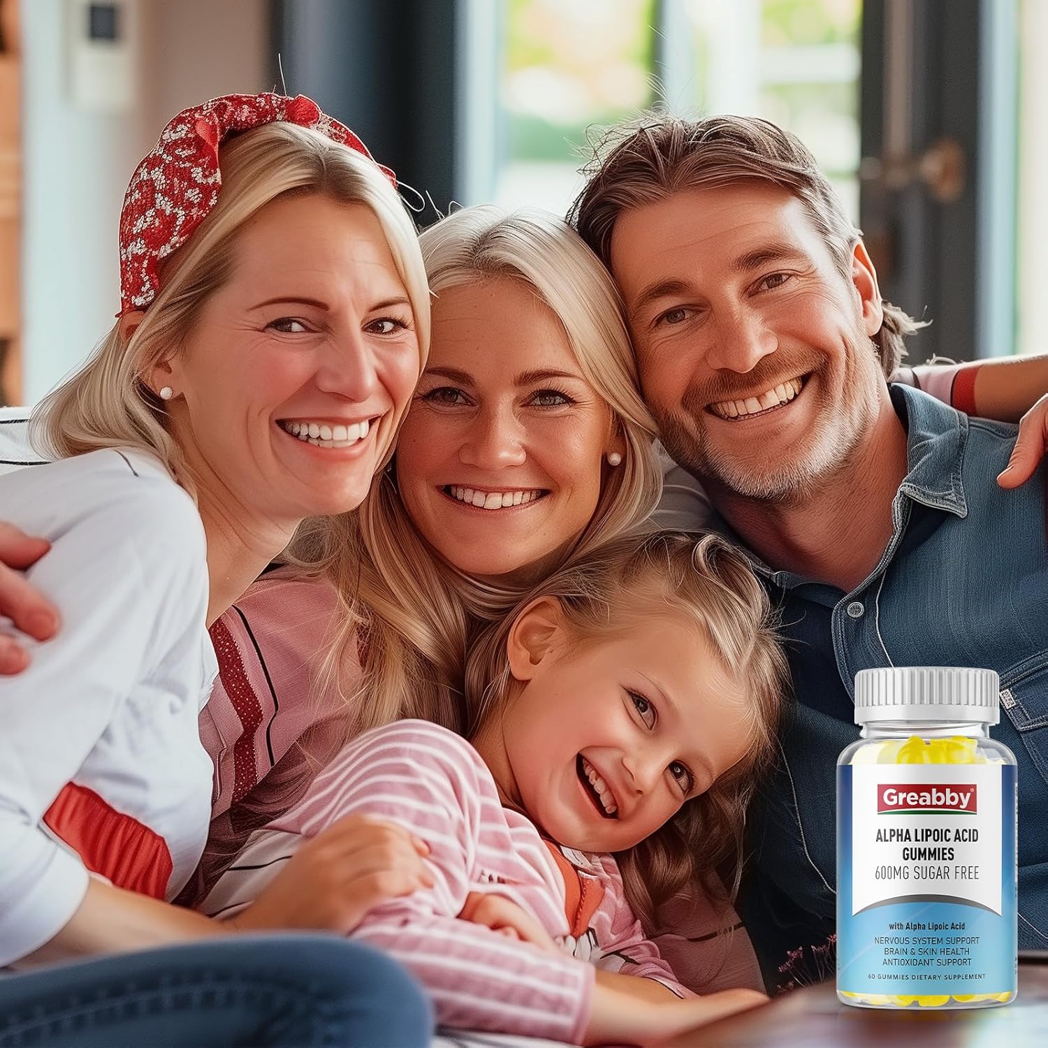 Sugar-Free Alpha Lipoic Acid Gummies 600mg for Antioxidant & Nervous System Support - Pineapple Flavor, 120 Count